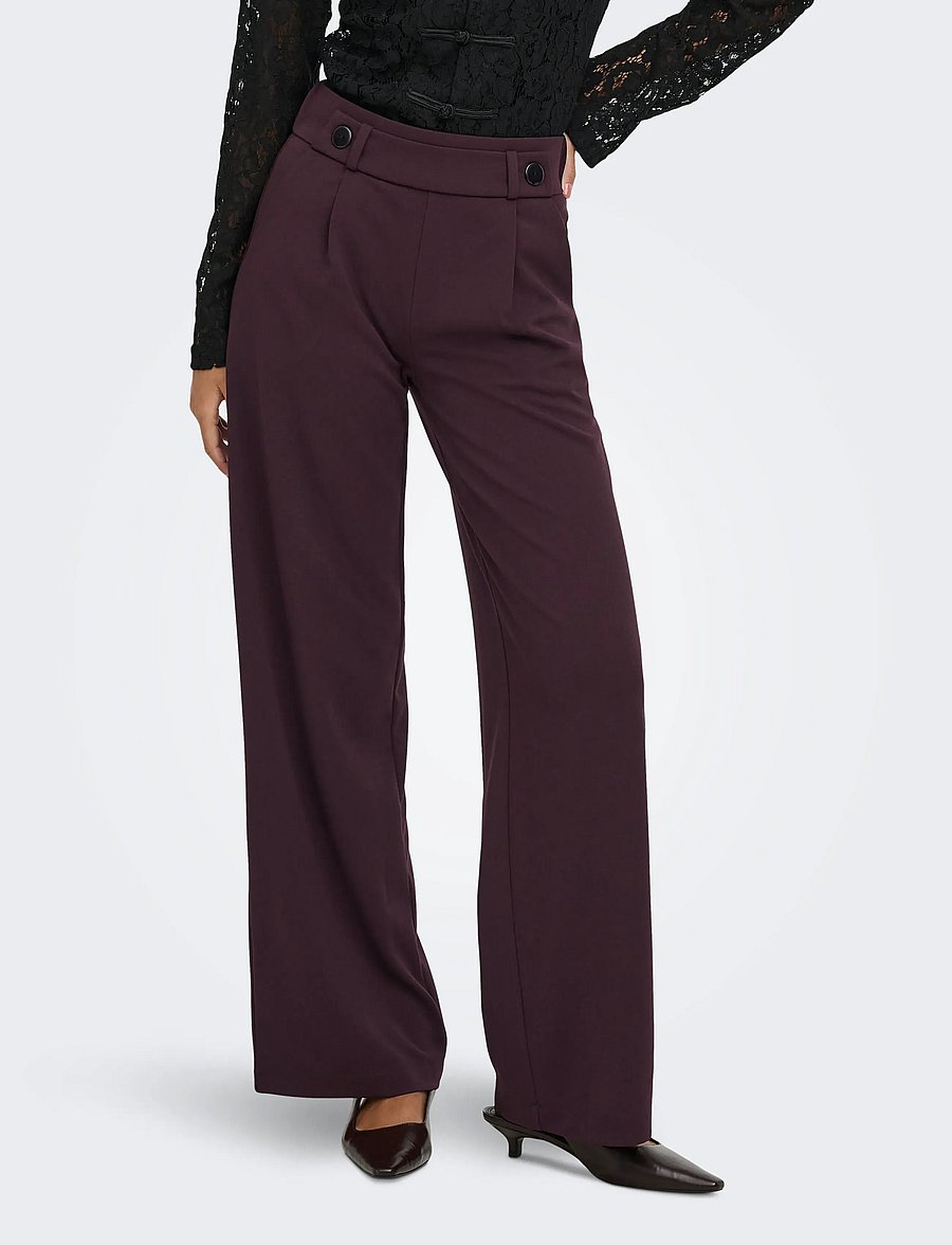 JDY - JDYGEGGO LIFE NEW LONG PANT JRS NOOS - habitbukser - chocolate plum - 0