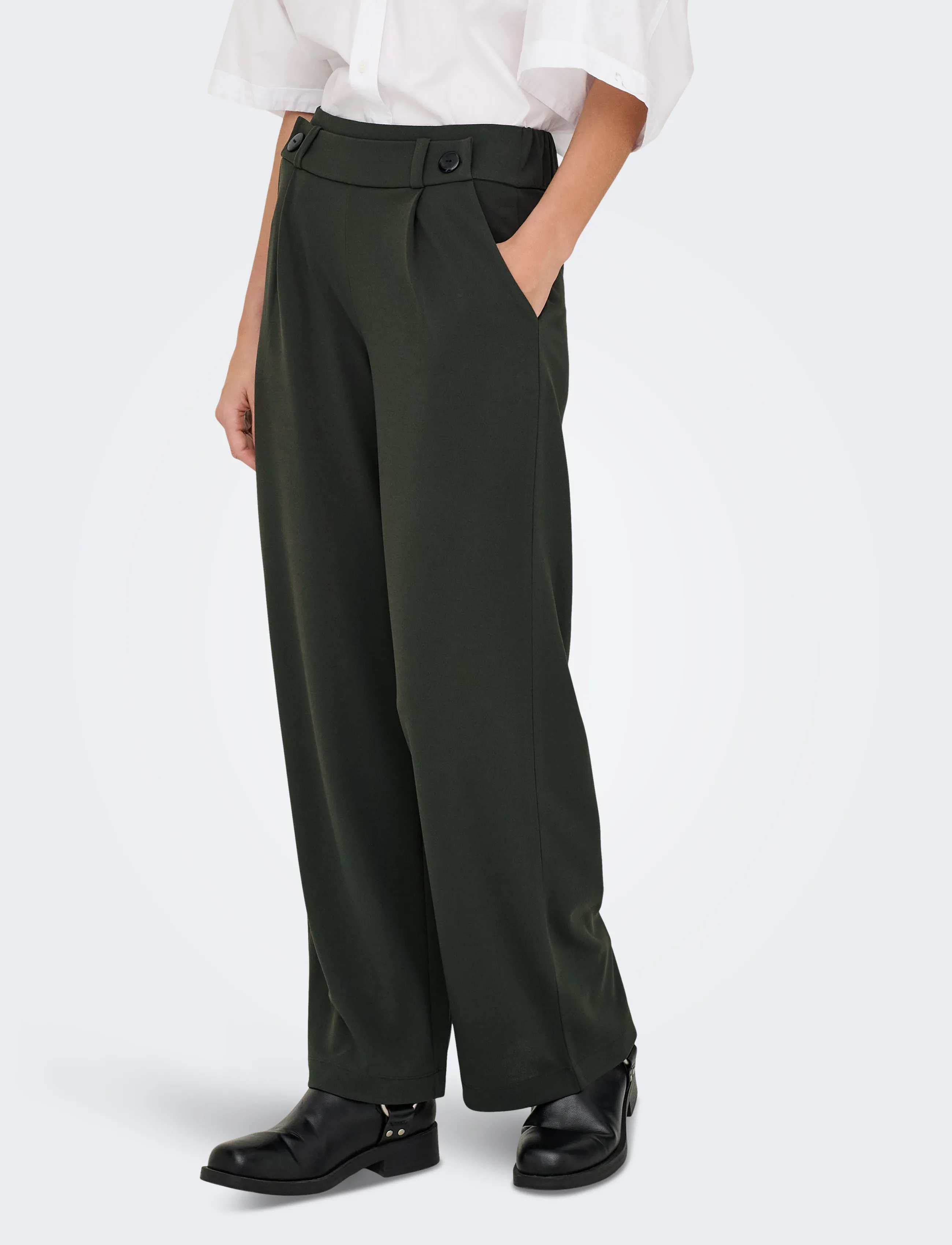 JDY JDYGEGGO LIFE NEW LONG PANT JRS NOOS - Formell - PEAT / khaki/green