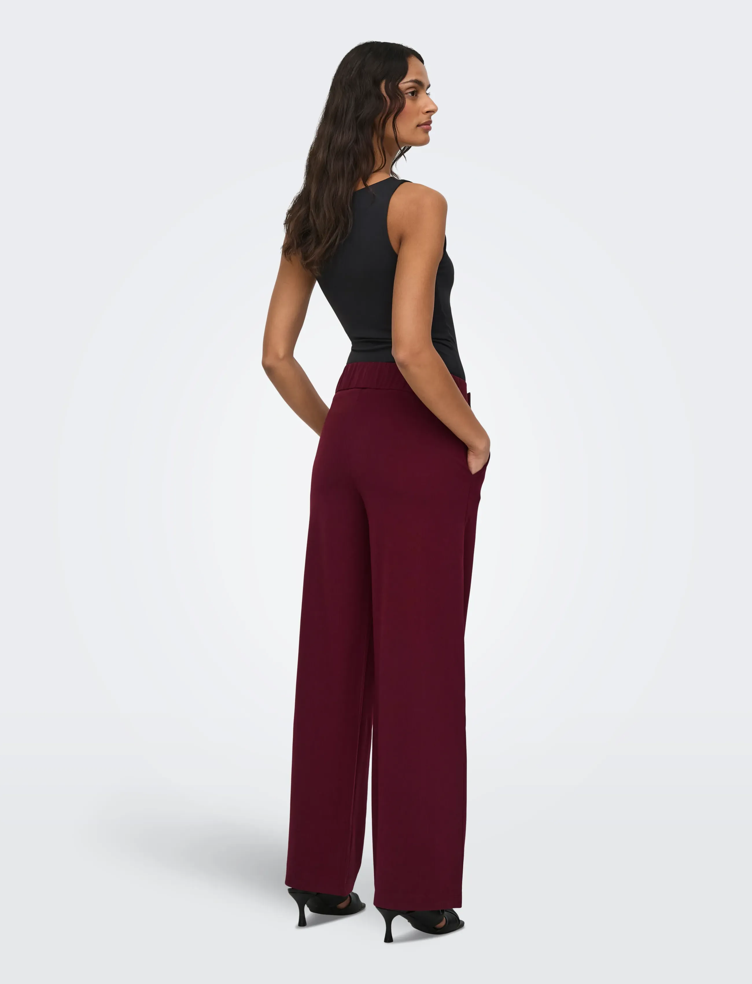JDY - JDYGEGGO LIFE NEW LONG PANT JRS NOOS - habitbukser - windsor wine - 3