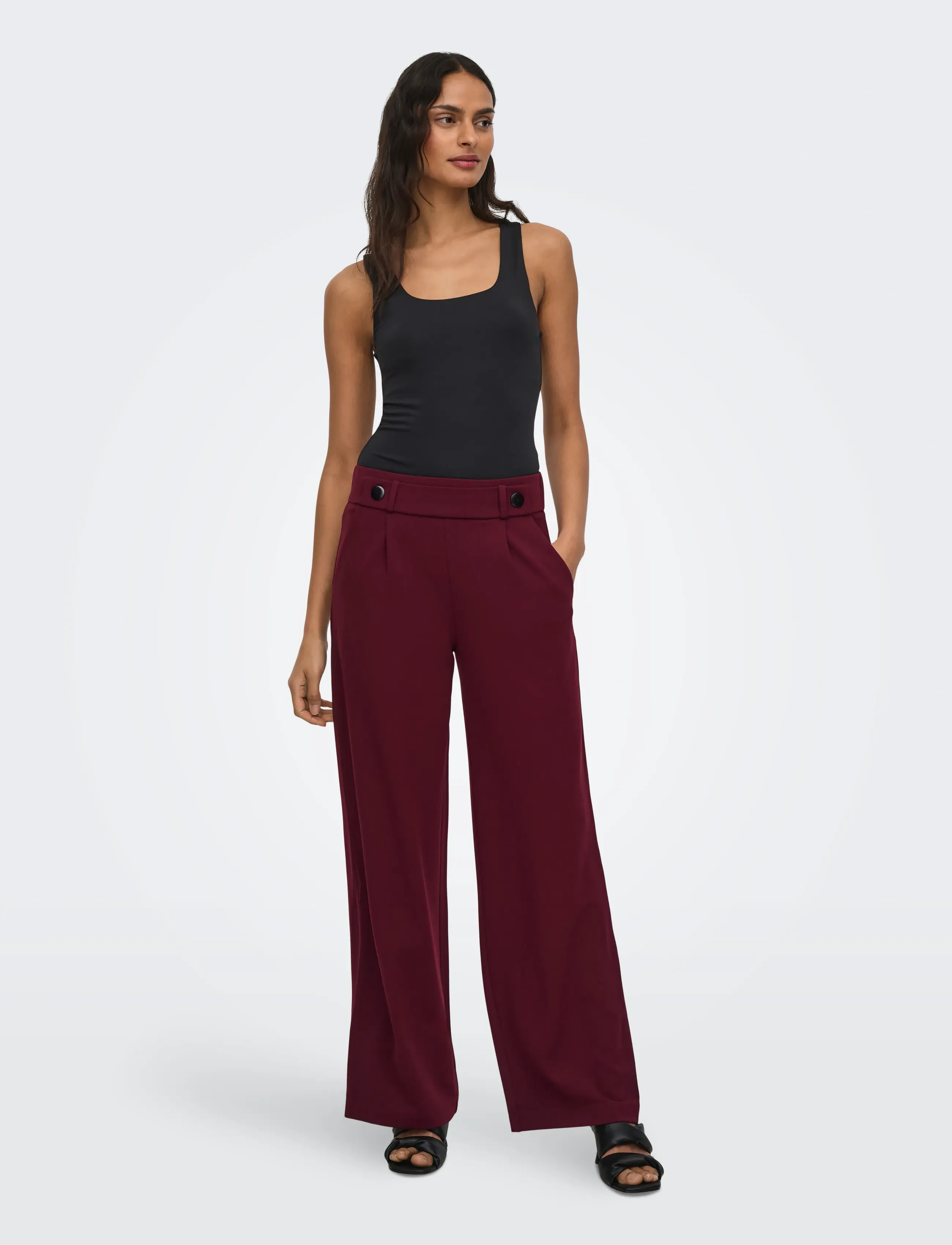 JDY - JDYGEGGO LIFE NEW LONG PANT JRS NOOS - habitbukser - windsor wine - 4