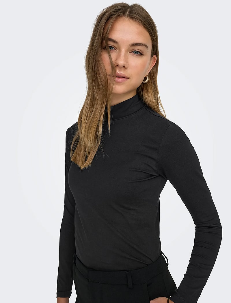 JDY - JDYAVA NEW TURTLENECK TOP JRS NOOS - langärmlige tops - black - 4