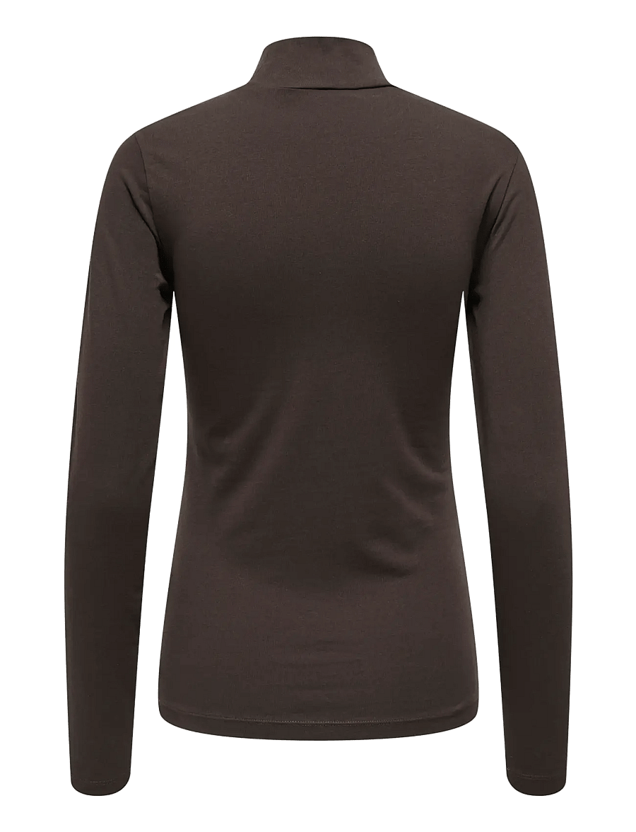 JDY - JDYAVA NEW TURTLENECK TOP JRS NOOS - langærmede toppe - chocolate torte - 2
