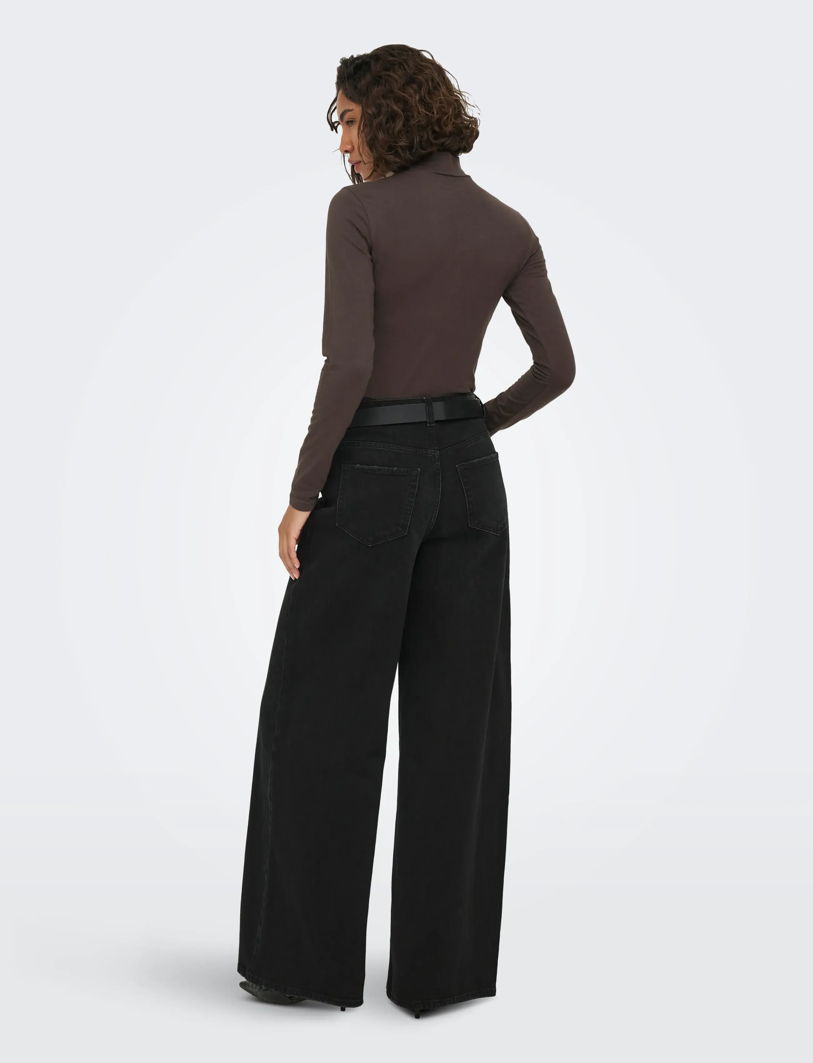 JDY - JDYAVA NEW TURTLENECK TOP JRS NOOS - langärmlige tops - chocolate torte - 3