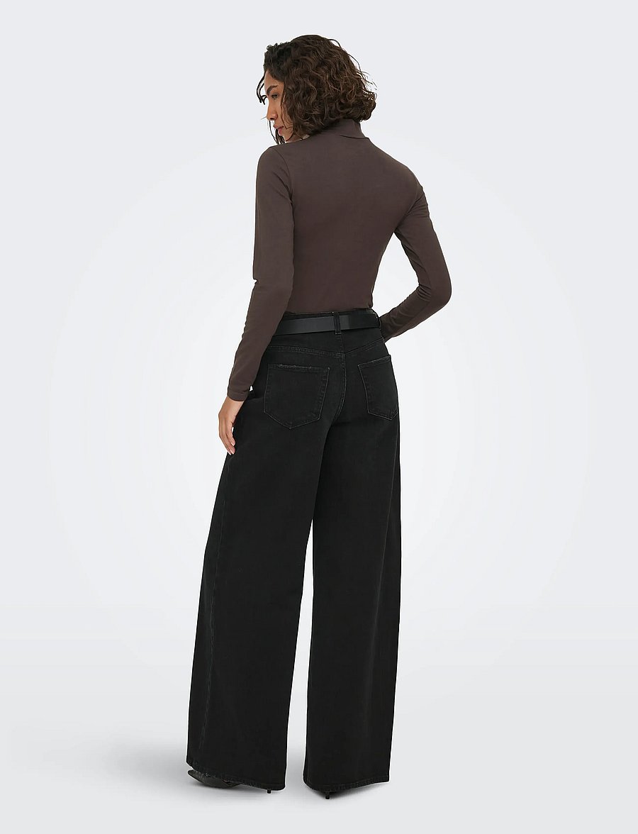 JDY - JDYAVA NEW TURTLENECK TOP JRS NOOS - langærmede toppe - chocolate torte - 3