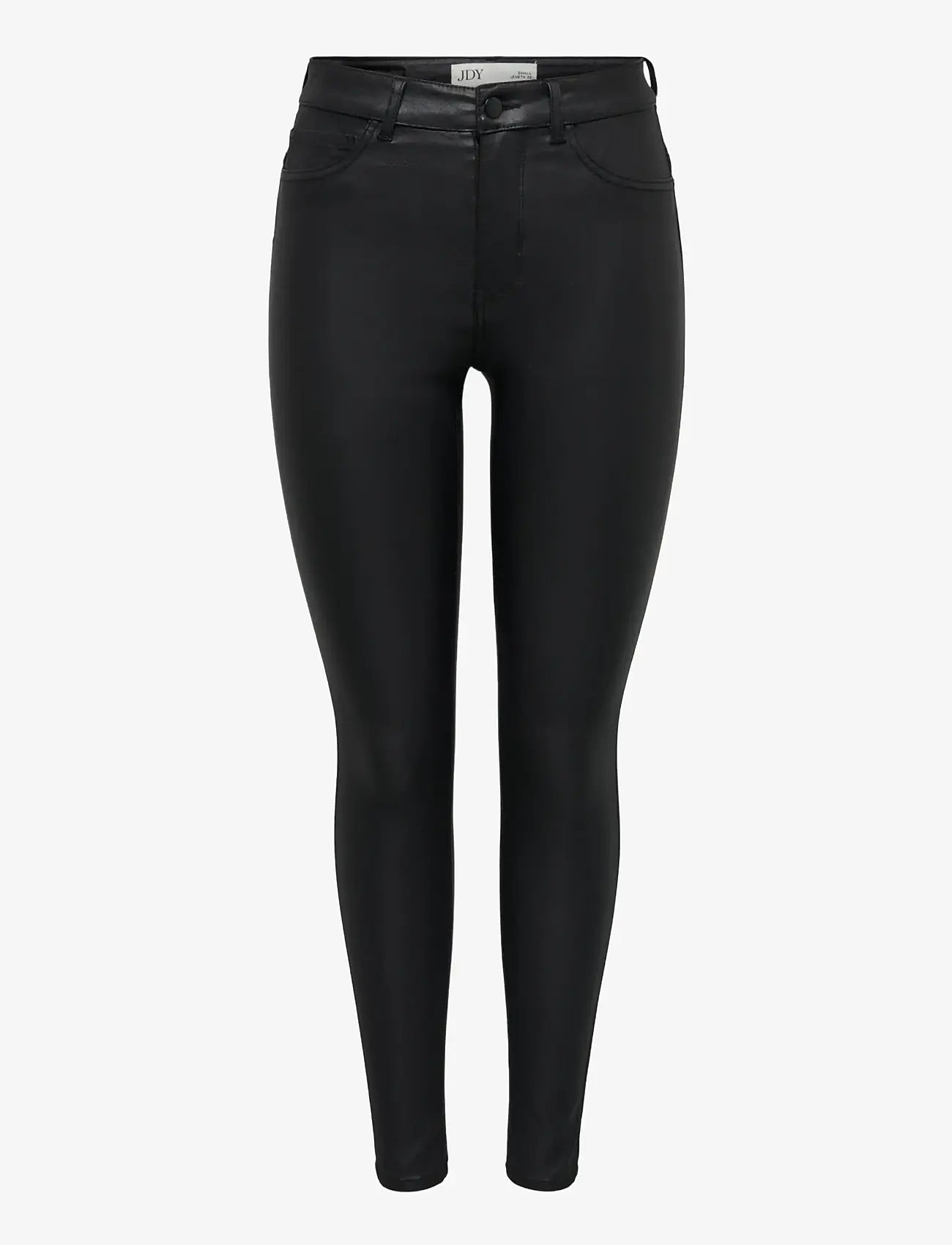 JDY JDYNEWTHUNDER COATED HIGH SKN PNT NOOS - Riided - BLACK / black