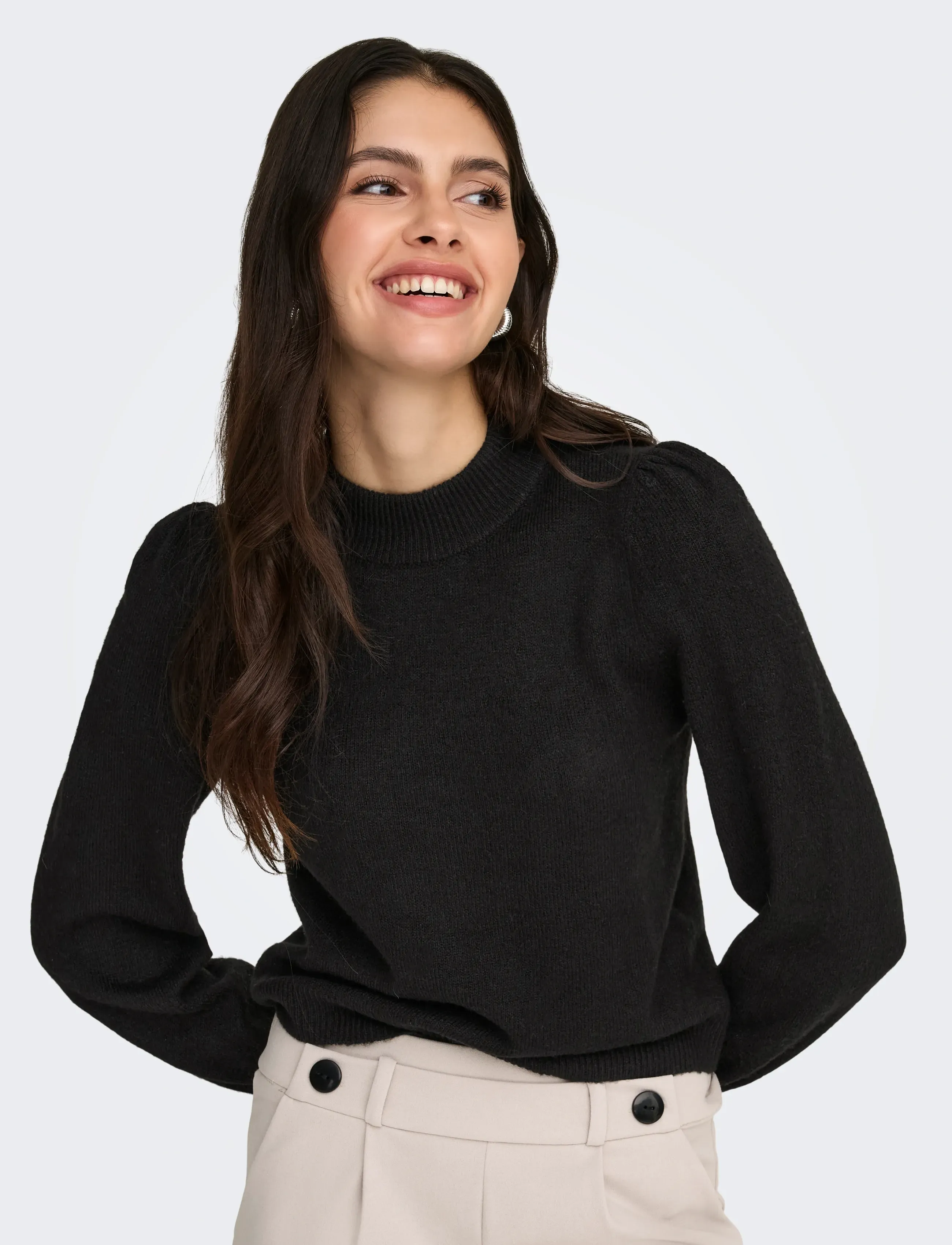 JDY - JDYRUE LIFE L/S PULLOVER KNT NOOS - stickade tröjor - black - 5