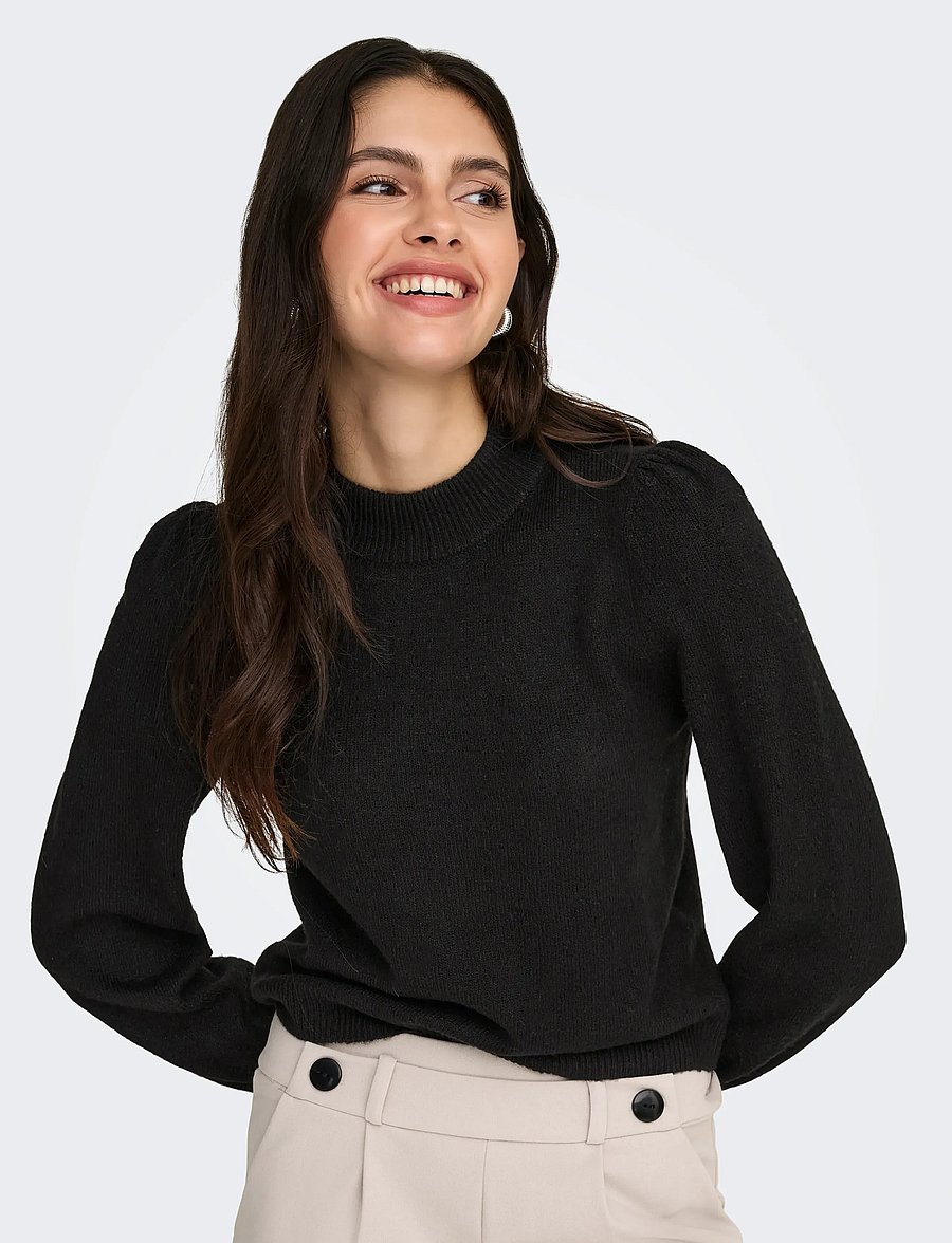 JDY - JDYRUE LIFE L/S PULLOVER KNT NOOS - stickade tröjor - black - 5