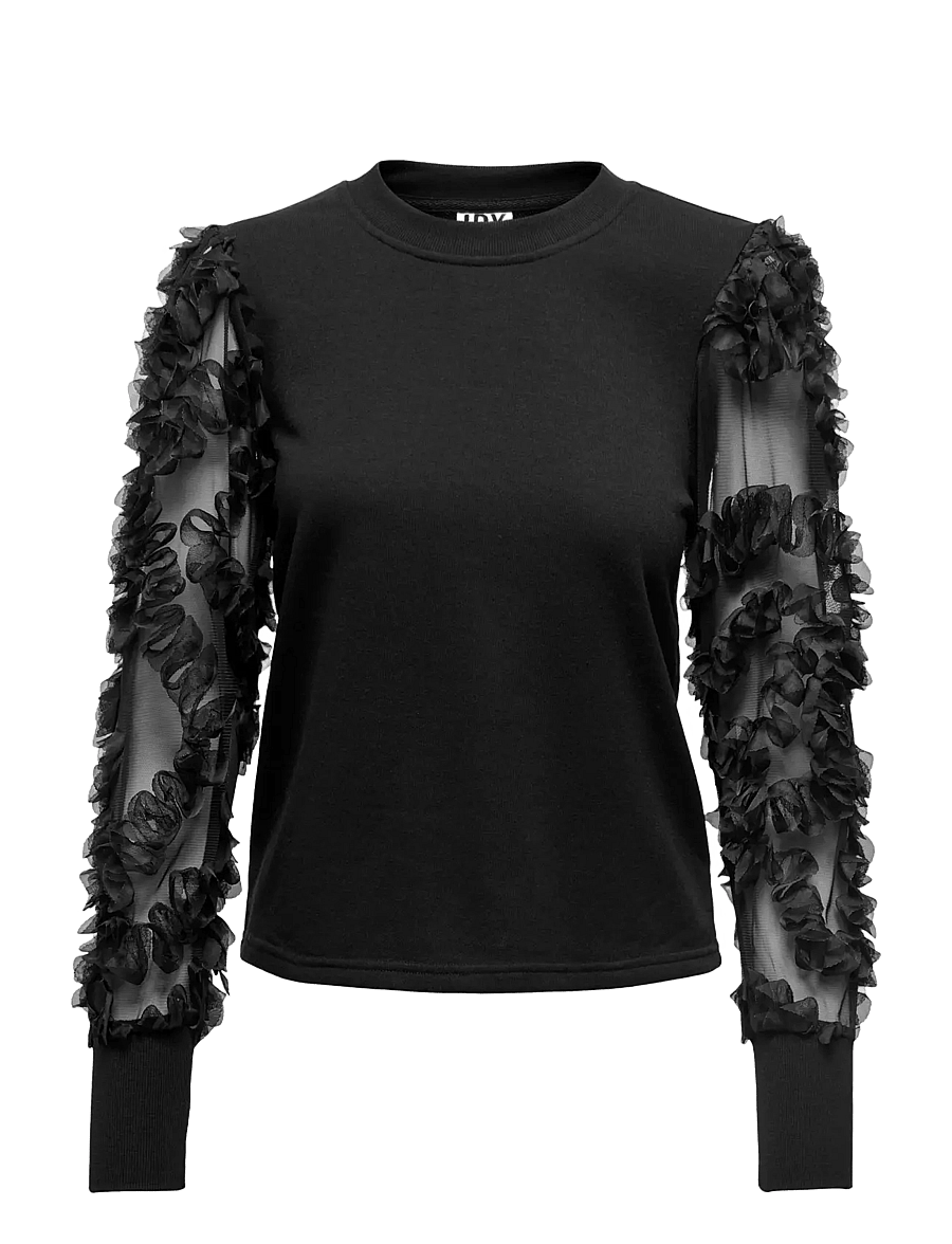 JDY - JDYFAIRVIEW LIFE L/S SWEAT JRS NOOS - black - 1