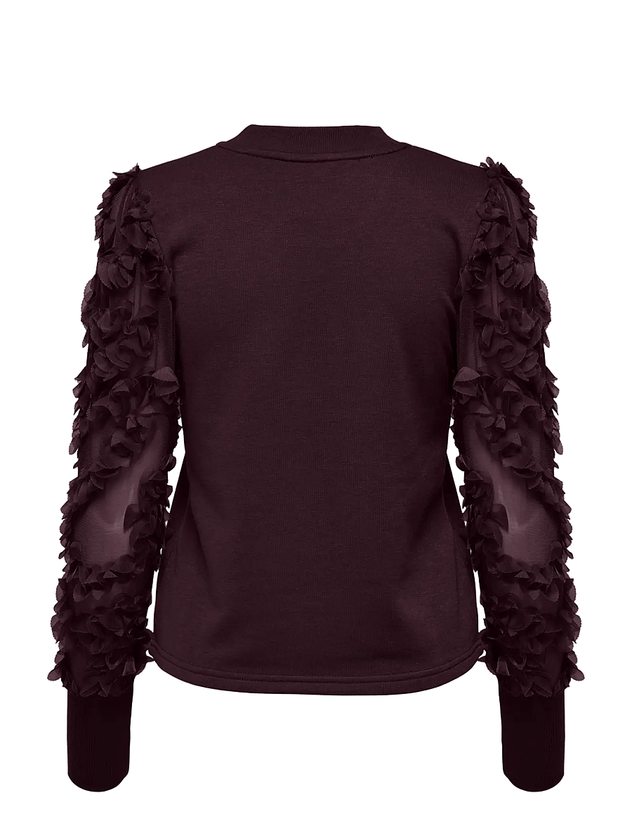 JDY - JDYFAIRVIEW LIFE L/S SWEAT JRS NOOS - langärmelige blusen - winetasting - 2