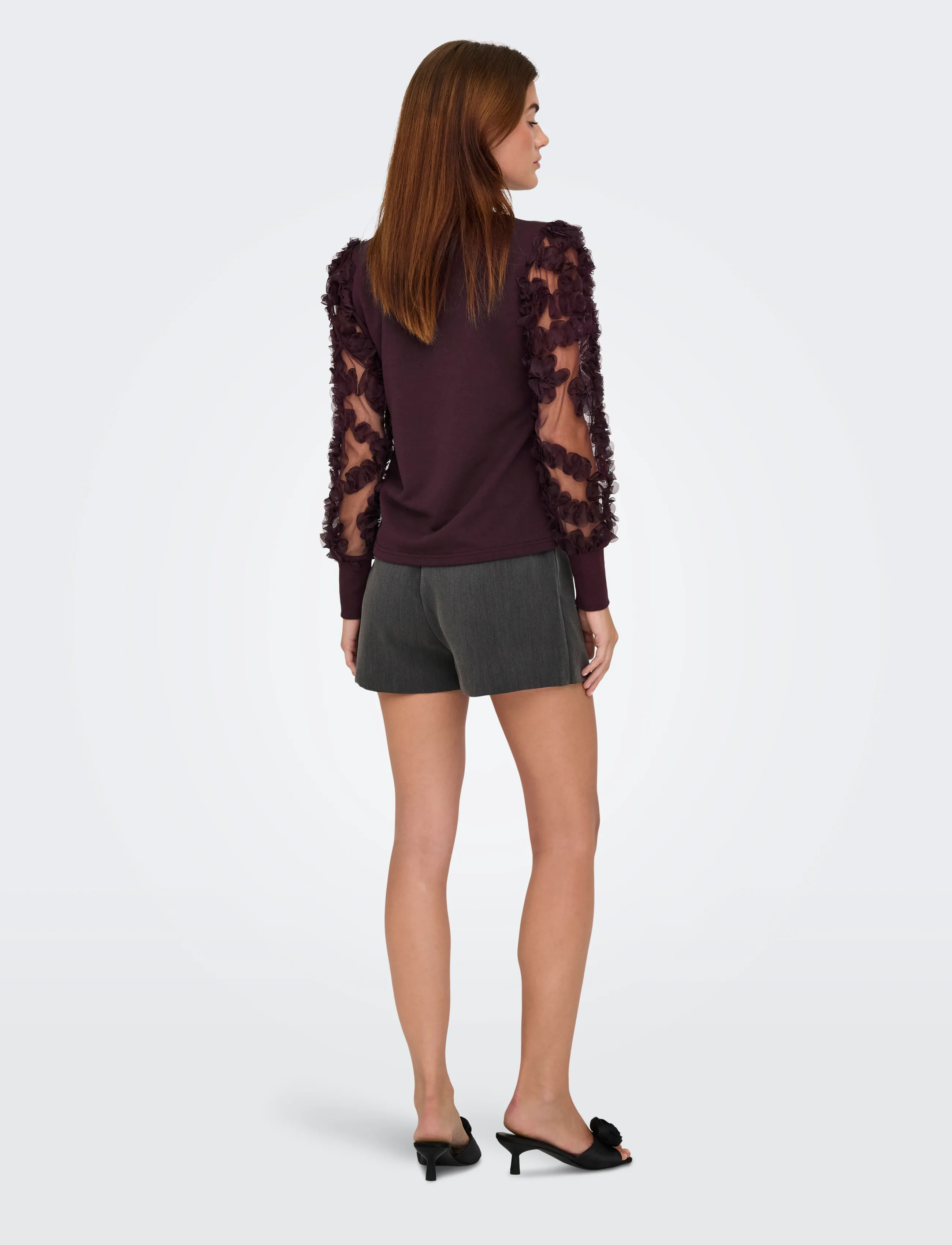 JDY - JDYFAIRVIEW LIFE  L/S SWEAT JRS NOOS - langärmelige blusen - winetasting - 3