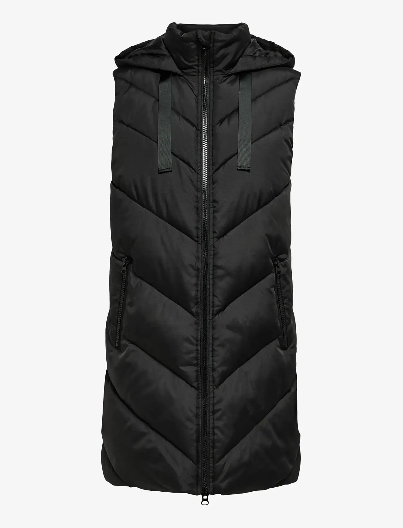 JDY - JDYSKYLAR LIFE HOOD WAISTCOAT OTW NOOS - sulejoped ja voodriga joped - black - 1