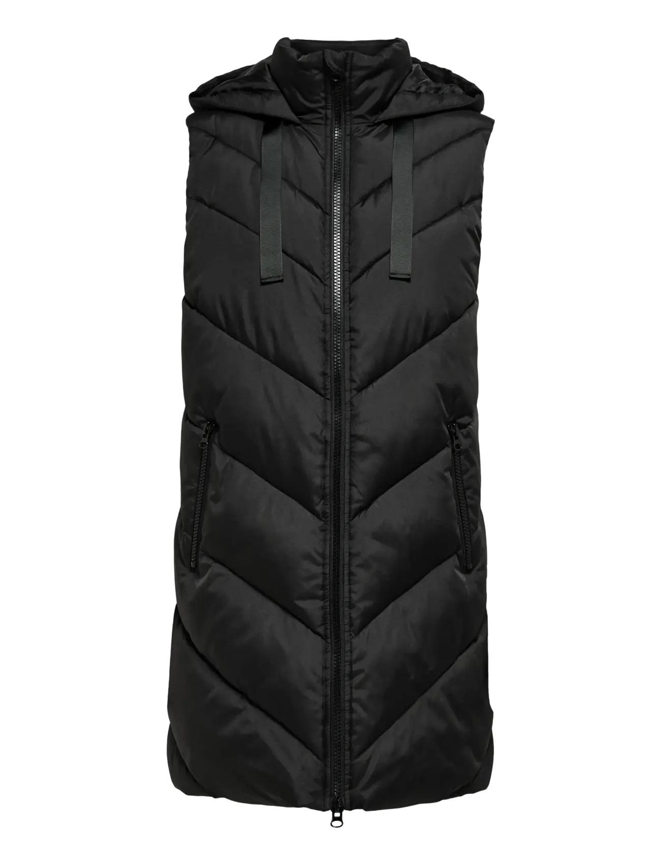 JDY JDYSKYLAR LIFE HOOD WAISTCOAT OTW NOOS - Winter jacket - BLACK / black