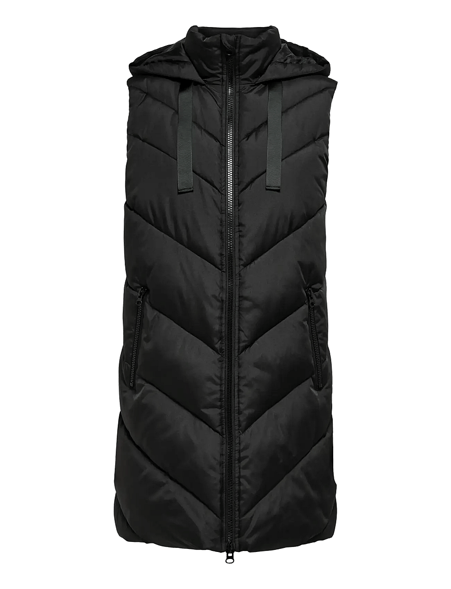 JDY - JDYSKYLAR LIFE HOOD WAISTCOAT OTW NOOS - vestes de printemps - black - 1