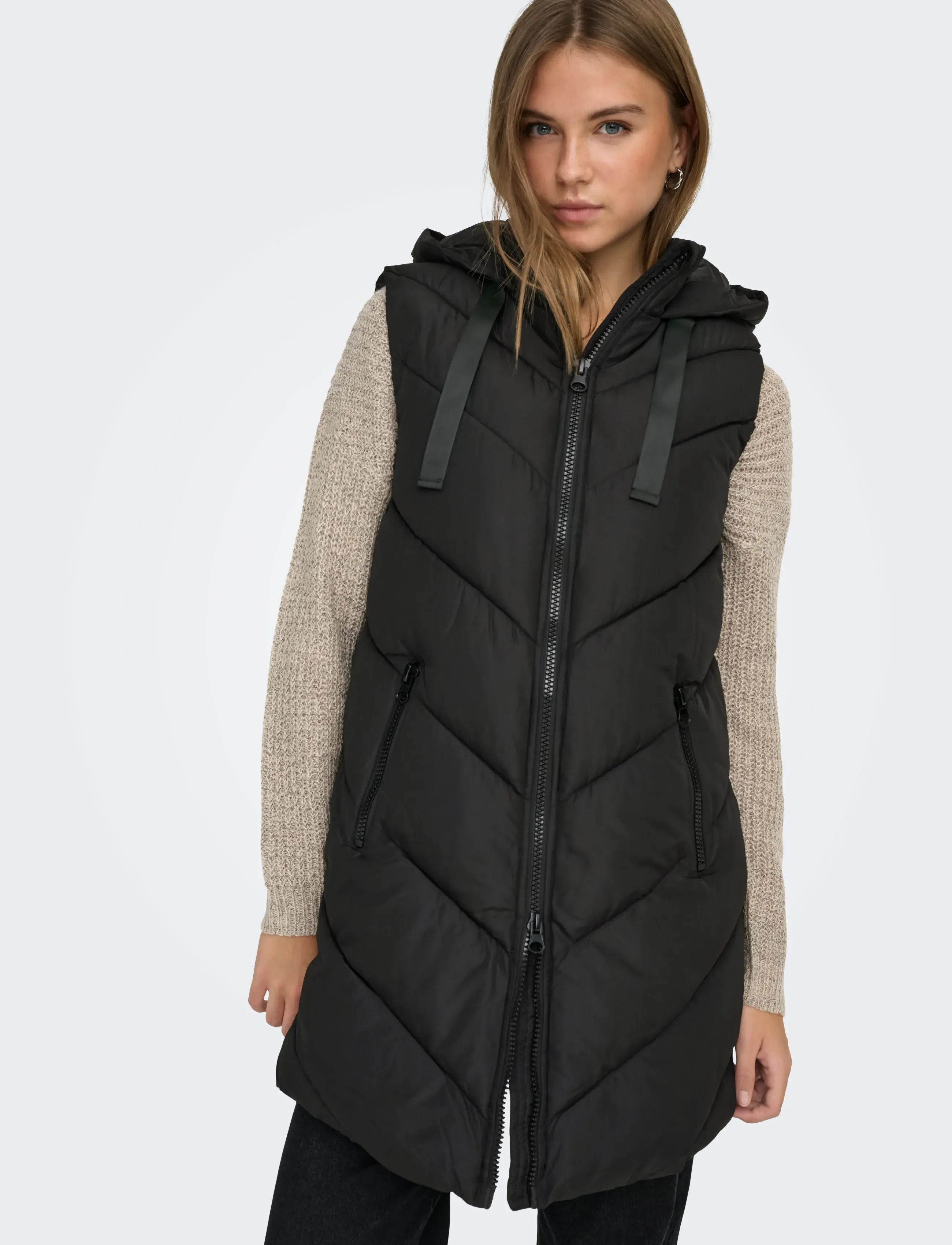 Dunjackor JDY JDYSKYLAR PADDED HOOD WAISTCOAT OTW 8