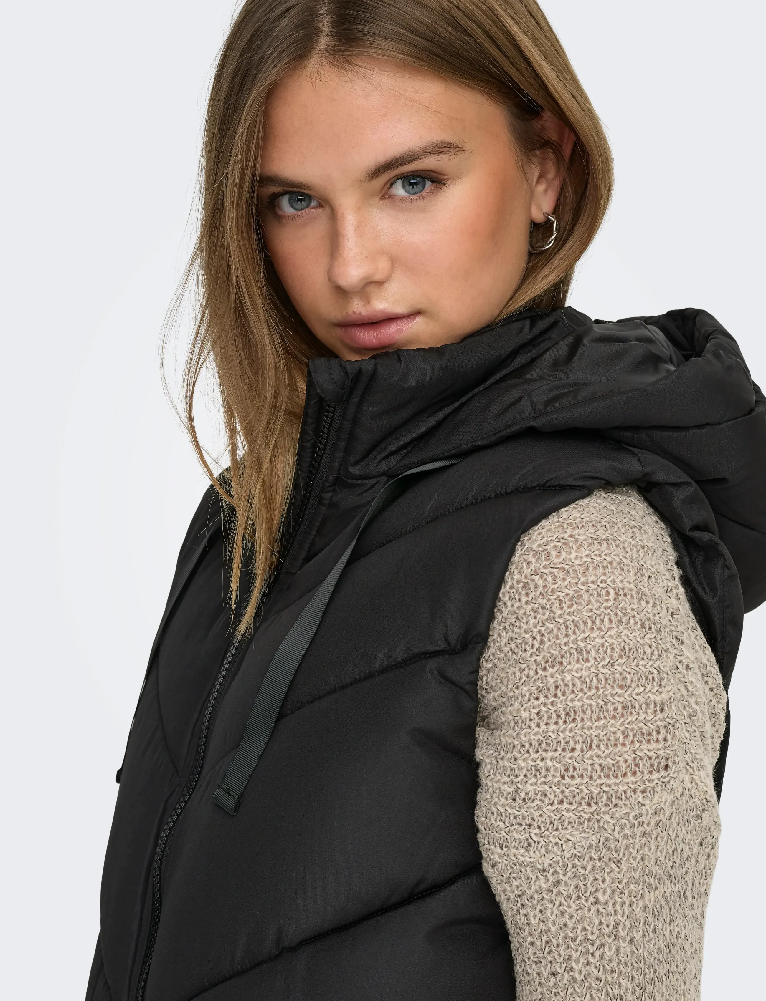 Dunjackor JDY JDYSKYLAR PADDED HOOD WAISTCOAT OTW 9