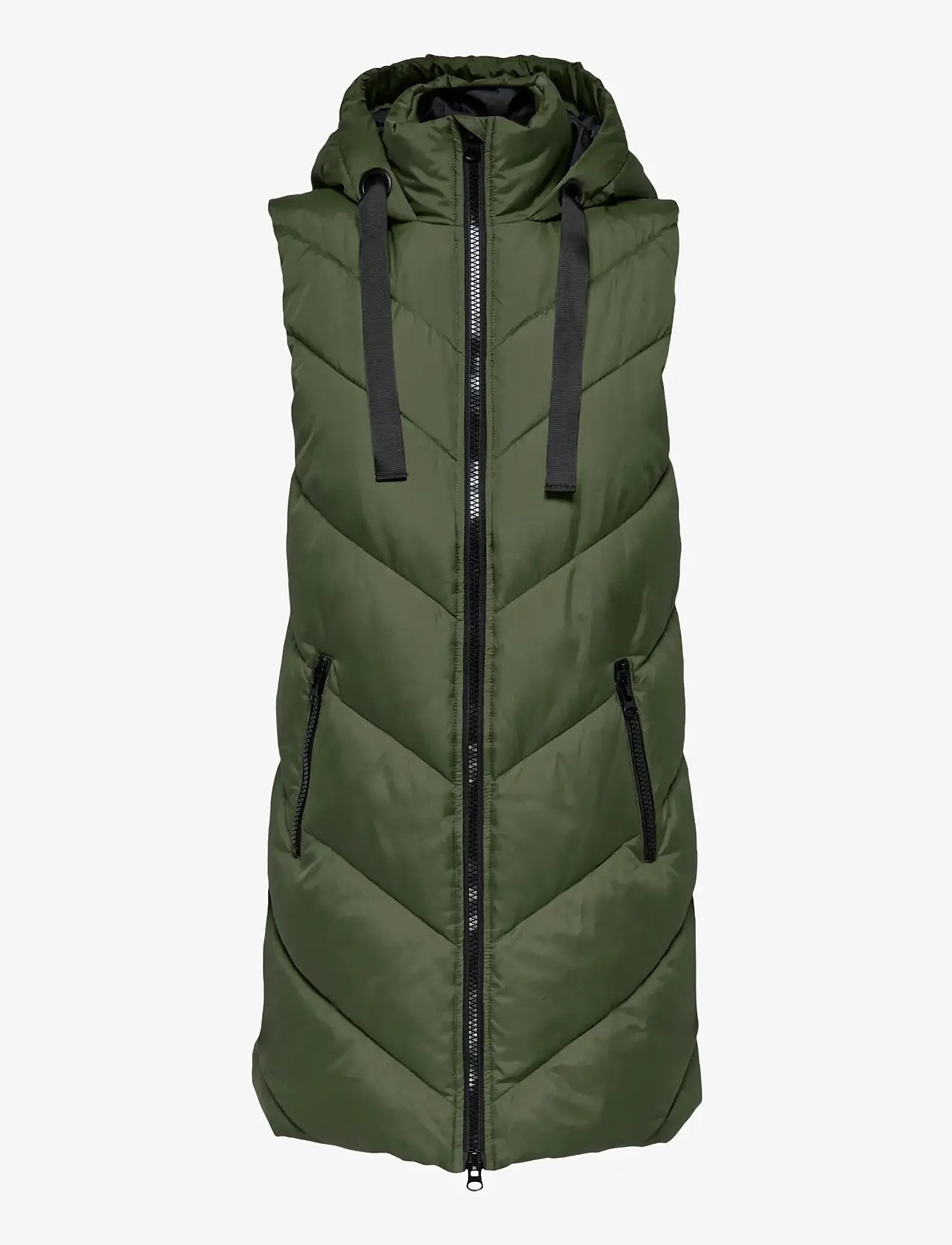 JDY - JDYSKYLAR LIFE HOOD WAISTCOAT OTW NOOS - dunjakker - forest night - 1