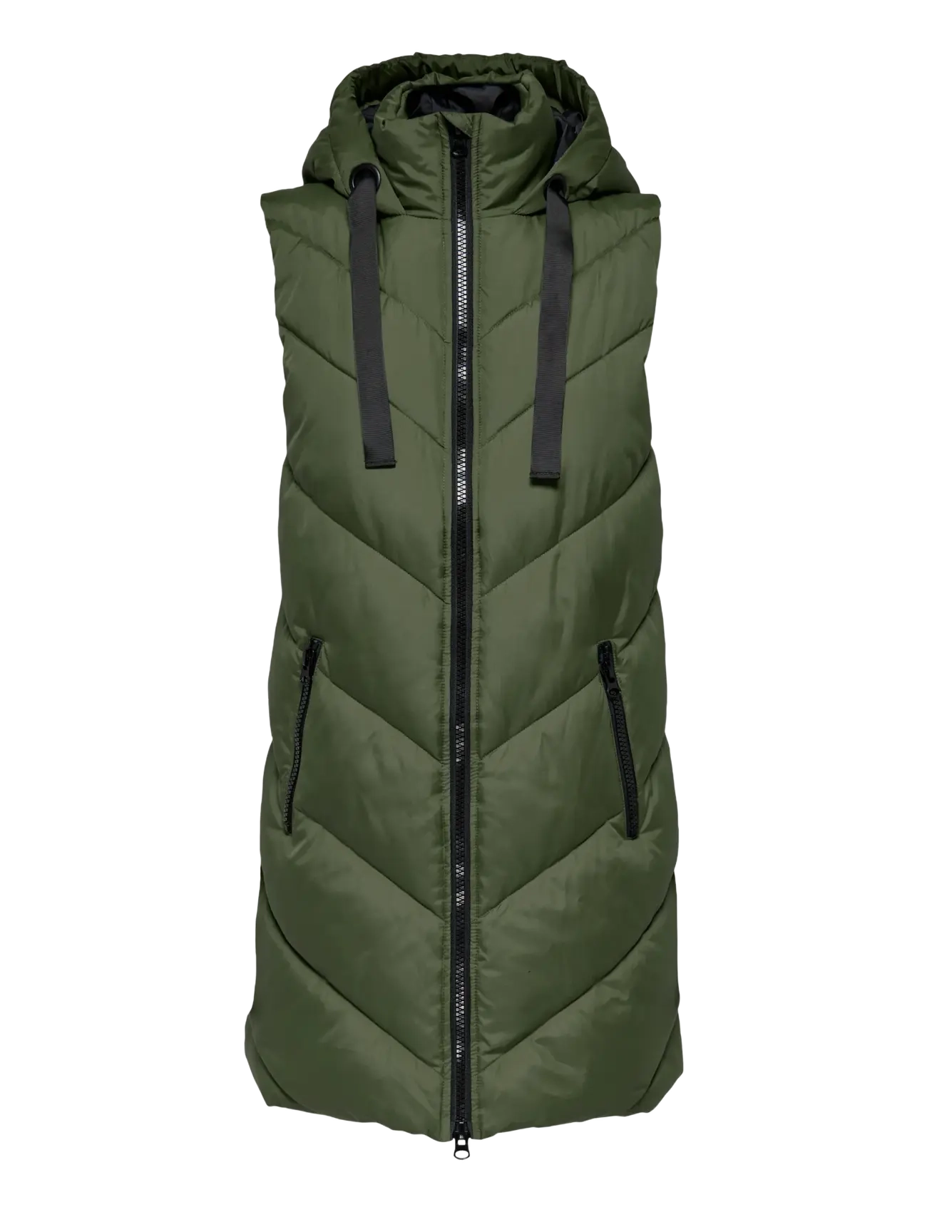 JDY JDYSKYLAR LIFE HOOD WAISTCOAT OTW NOOS - Winter jacket - FOREST NIGHT / khaki/green
