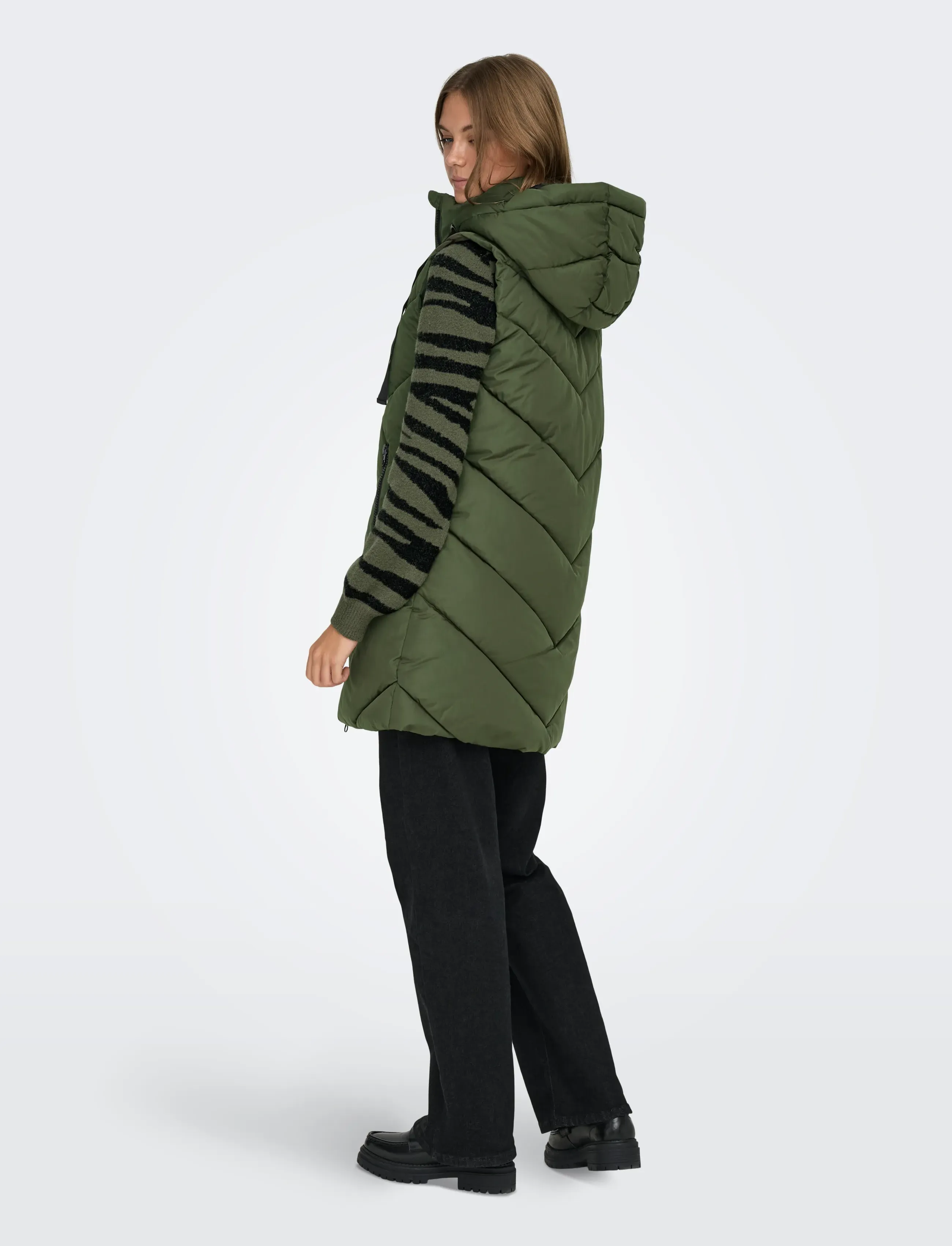Dunjackor JDY JDYSKYLAR PADDED HOOD WAISTCOAT OTW NOOS 6