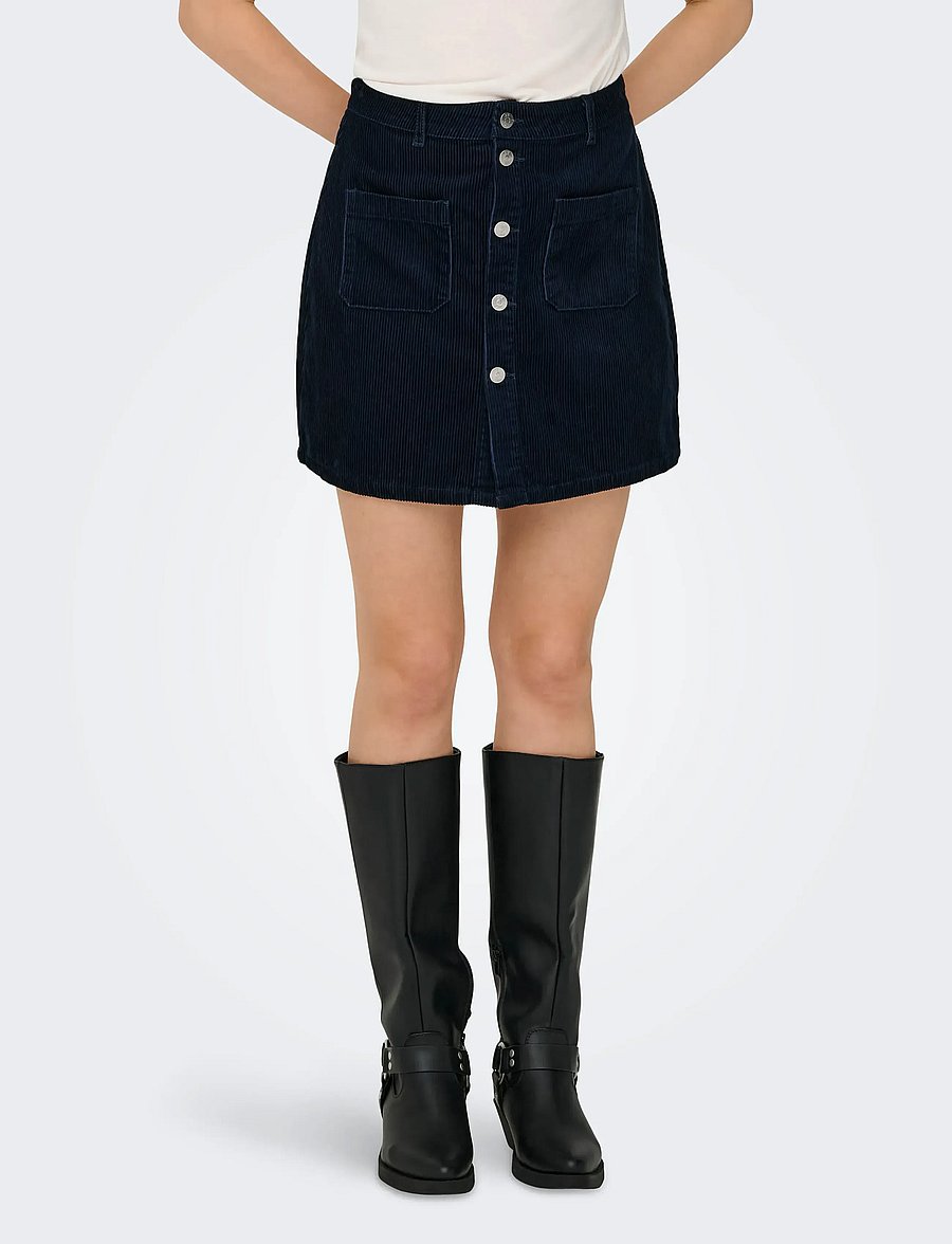 JDY - JDYSHIRAZ CORDUROY SKIRT PNT NOOS - korte nederdele - night sky - 0