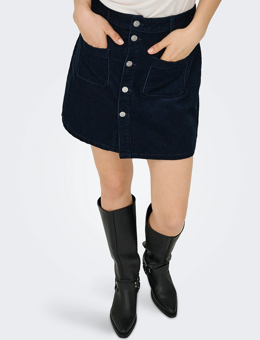 JDY - JDYSHIRAZ CORDUROY SKIRT PNT NOOS - korte nederdele - night sky - 5