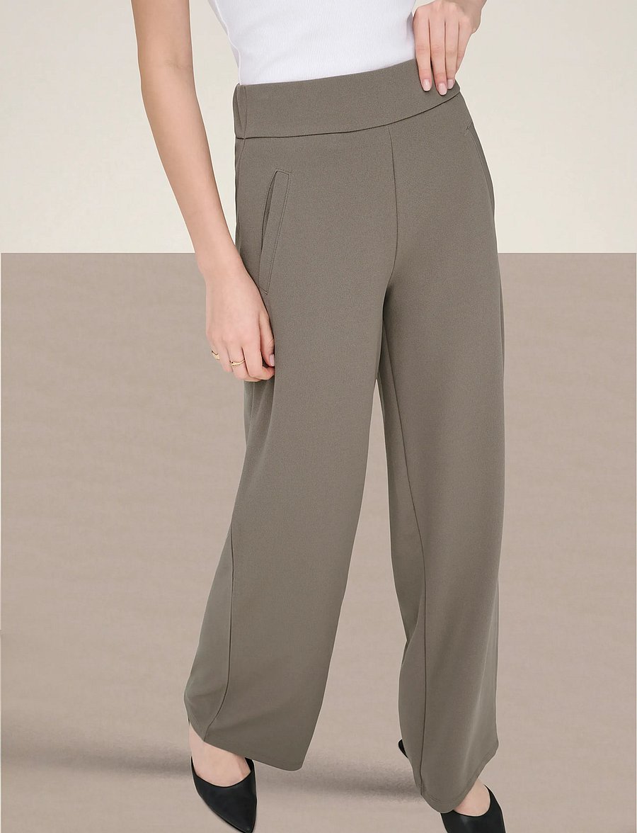 JDY - JDYLOUISVILLE CATIA LIFE WD PNT JRS NOOS - hosen mit weitem bein - driftwood - 5