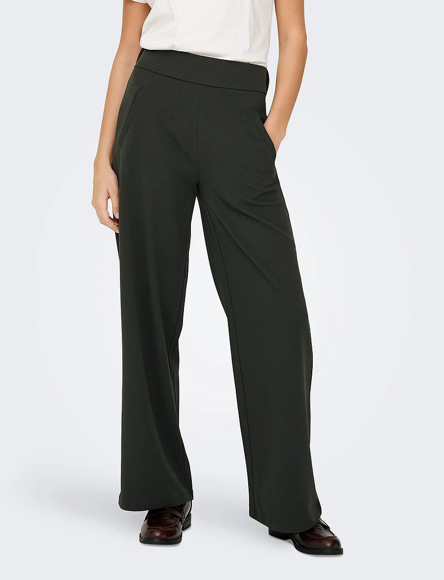 JDY - JDYLOUISVILLE CATIA LIFE WD PNT JRS NOOS - hosen mit weitem bein - peat - 0