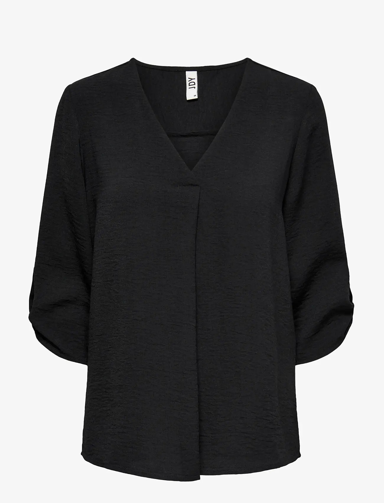 JDY - JDYDIVYA LIFE 3/4 TOP WVN NOOS - kurzämlige blusen - black - 1
