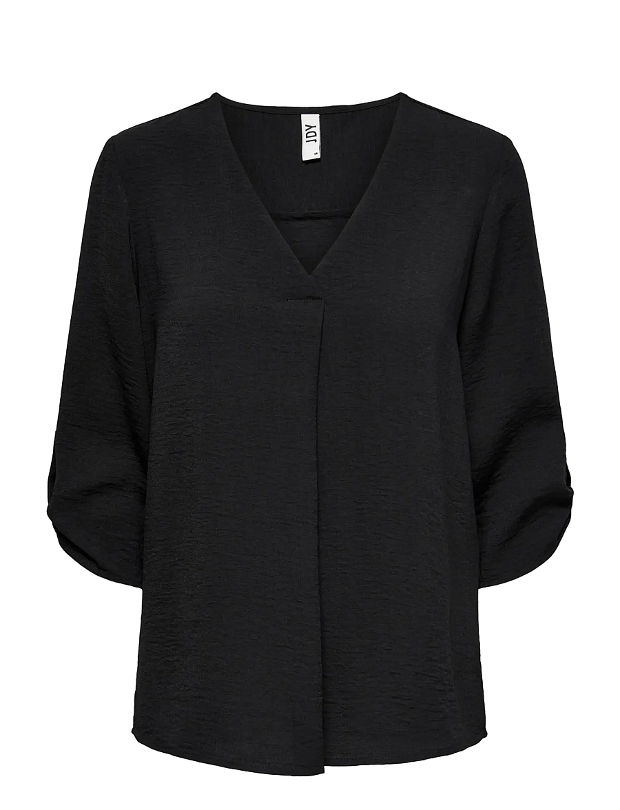 JDY - JDYDIVYA LIFE 3/4 TOP WVN NOOS - stutterma blússur - black - 1