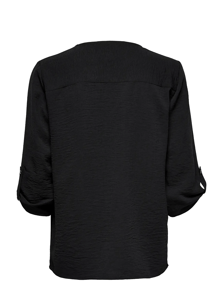 JDY - JDYDIVYA LIFE 3/4 TOP WVN NOOS - stutterma blússur - black - 2