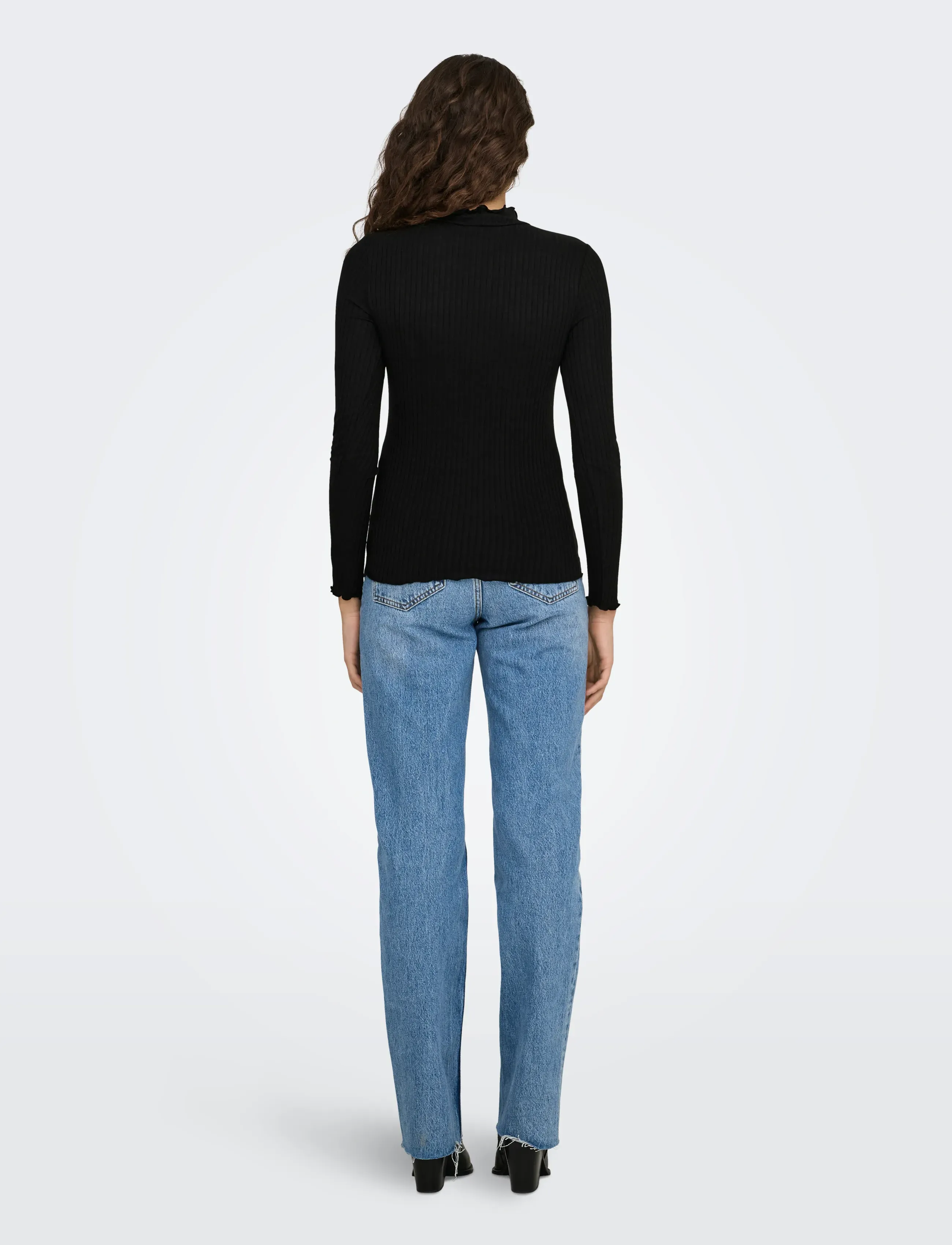 JDY - JDYFRANSISKA LIFE L/S HI-NCK TOP JR NOOS - hauts à manches longues - black - 3