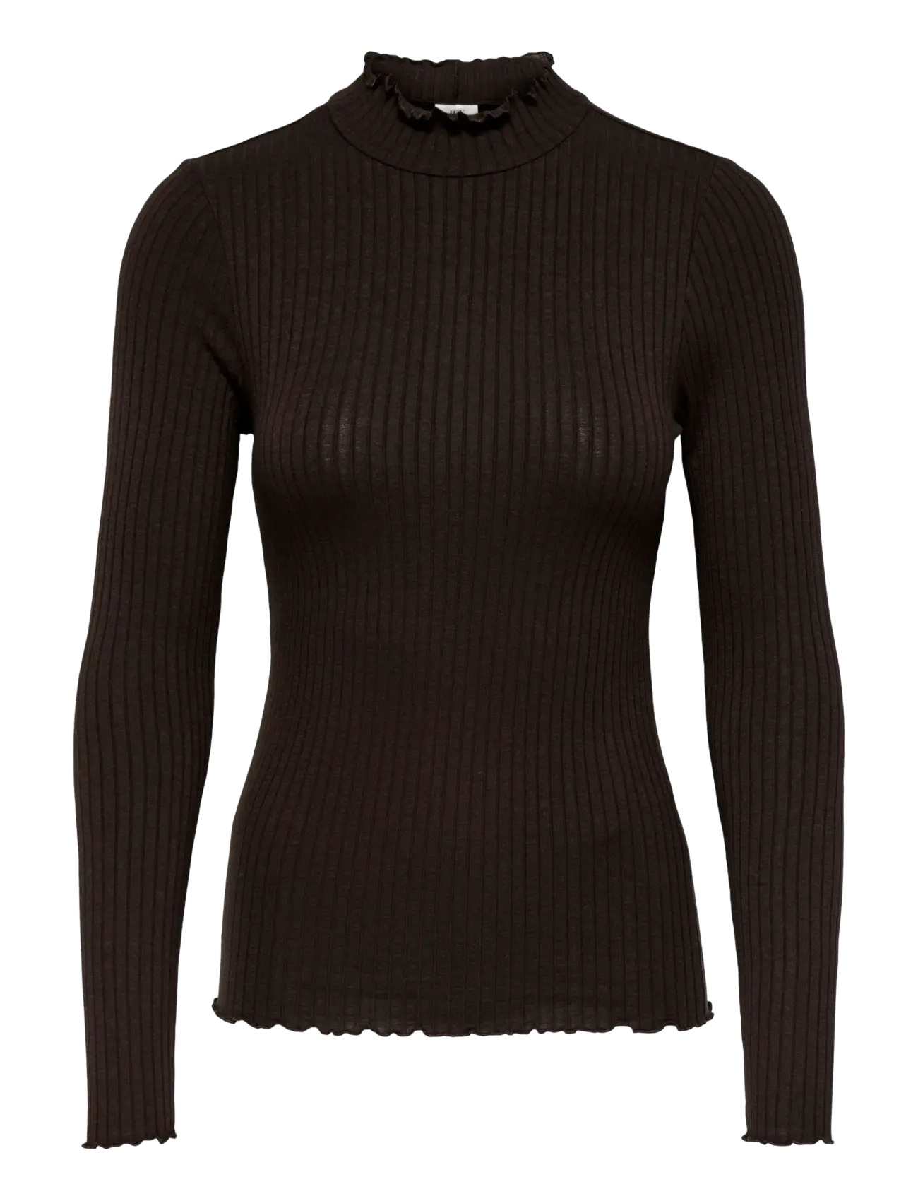 JDY Jdyfransiska Life L/S Hi-Nck Oberteil Jr Noos Braun - XXL - Damen