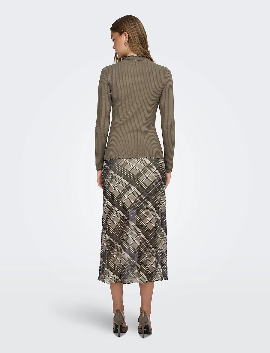 JDY - JDYFRANSISKA LIFE L/S HI-NCK TOP JR NOOS - langærmede toppe - walnut - 3