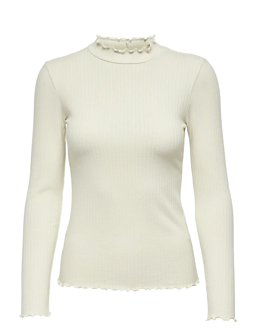JDY - JDYFRANSISKA LIFE L/S HI-NCK TOP JR NOOS - langærmede toppe - whitecap gray - 1