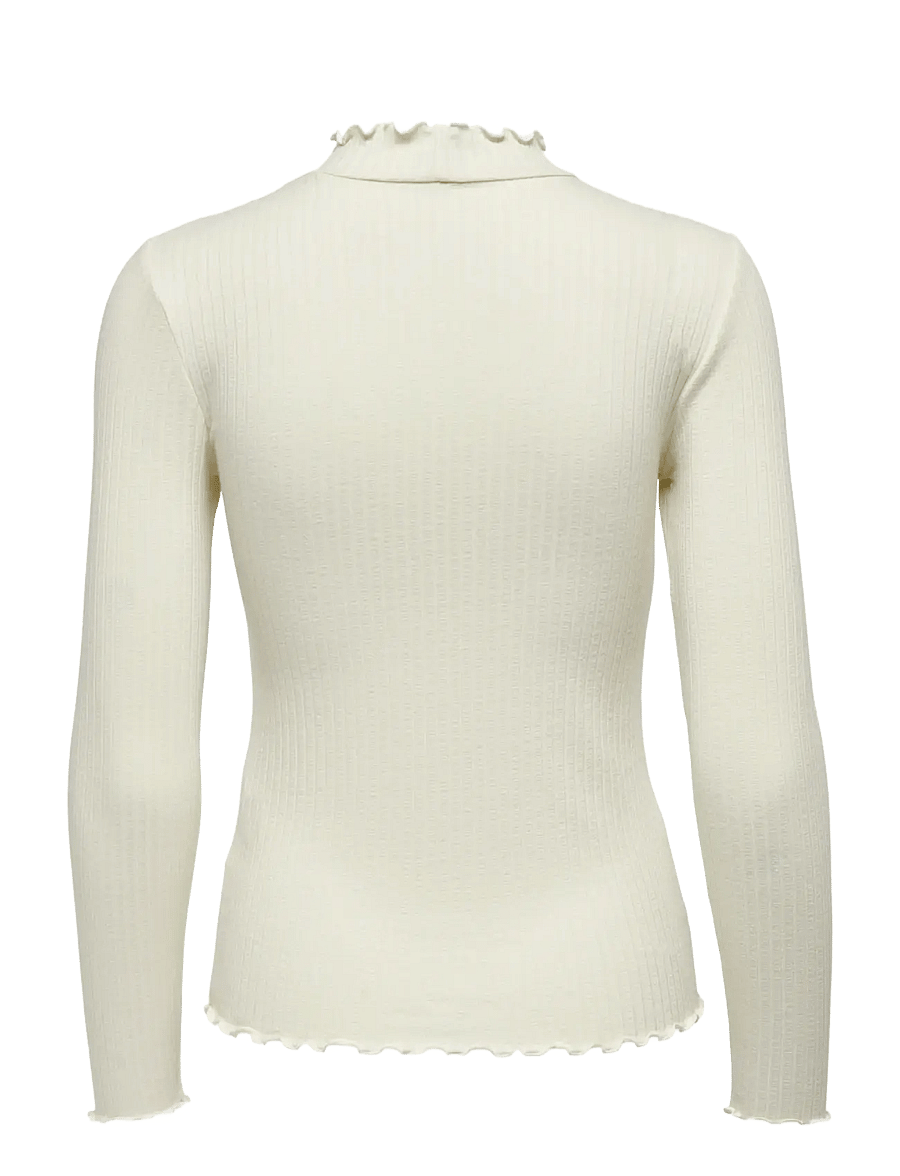 JDY - JDYFRANSISKA LIFE L/S HI-NCK TOP JR NOOS - langærmede toppe - whitecap gray - 2