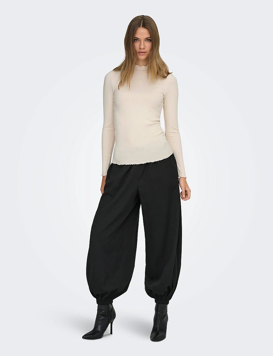 JDY - JDYFRANSISKA LIFE L/S HI-NCK TOP JR NOOS - langærmede toppe - whitecap gray - 0