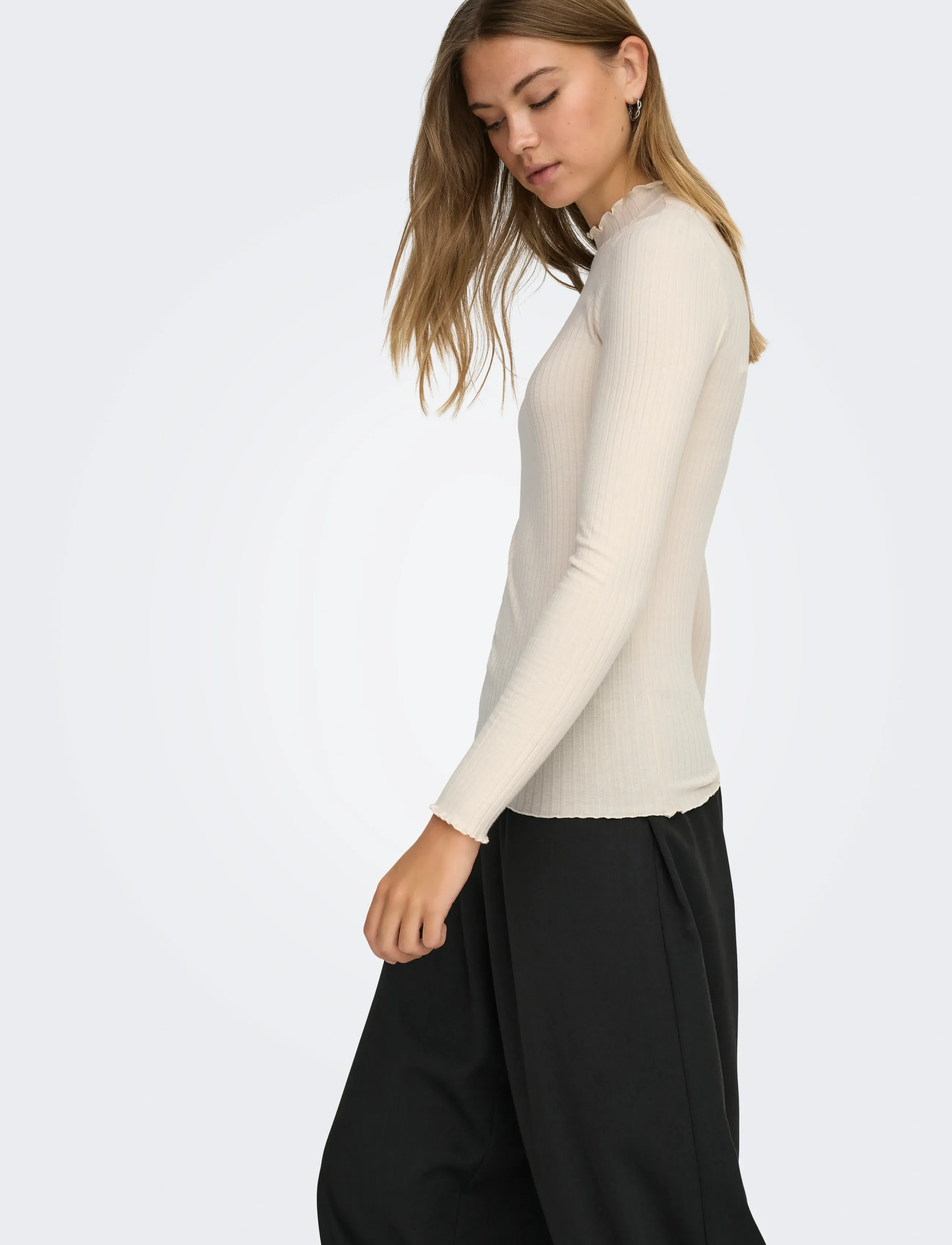 JDY - JDYFRANSISKA LIFE L/S HI-NCK TOP JR NOOS - hauts à manches longues - whitecap gray - 5