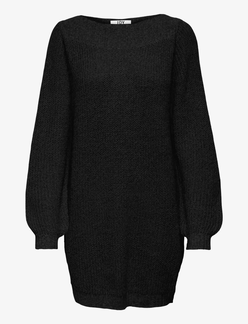 JDY - JDYWHITNEY MEGAN L/S BOAT DRESS KNT NOOS - adītas kleitas - black - 1