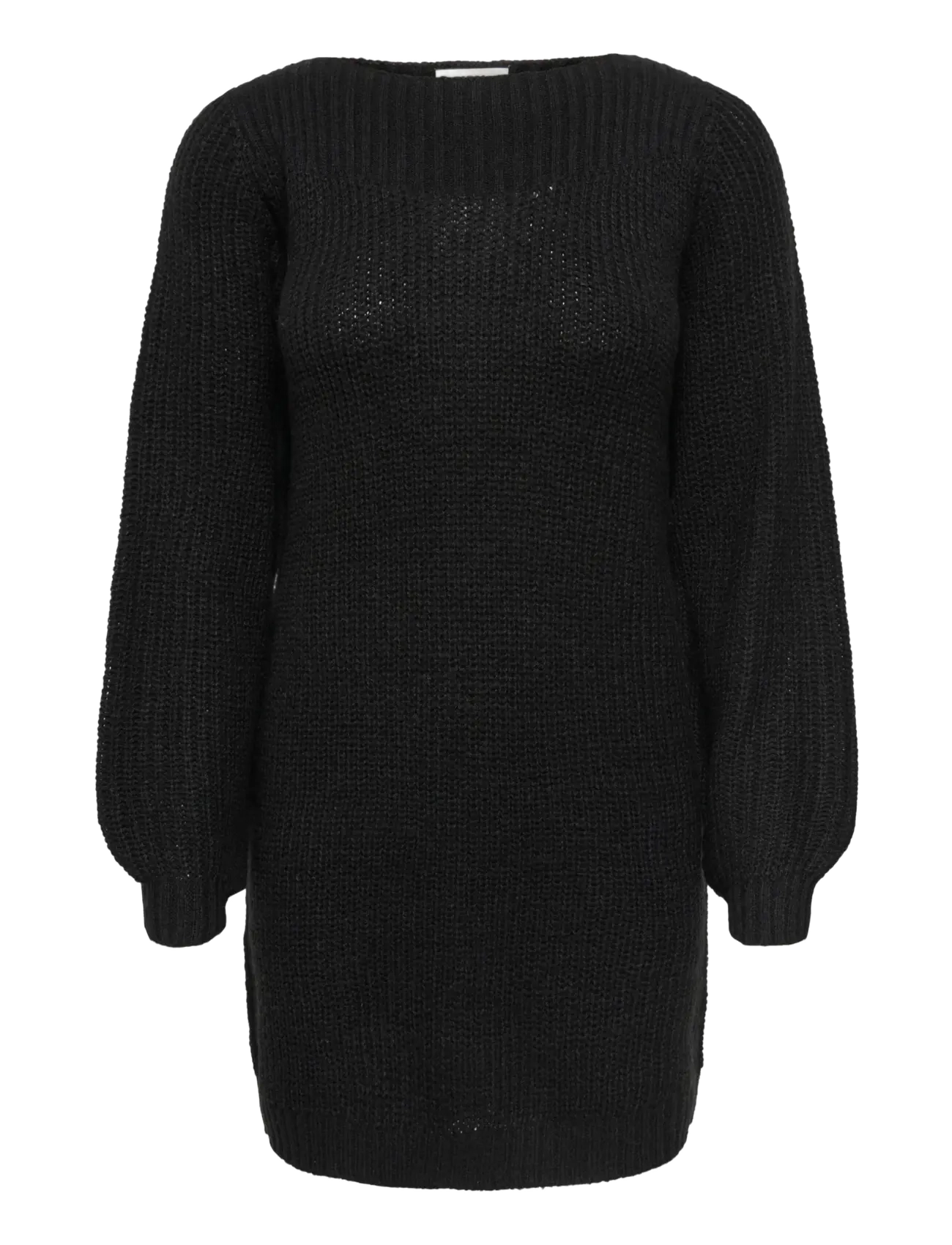 JDYWHITNEY MEGAN L/S BOAT DRESS KNT NOOS - BLACK