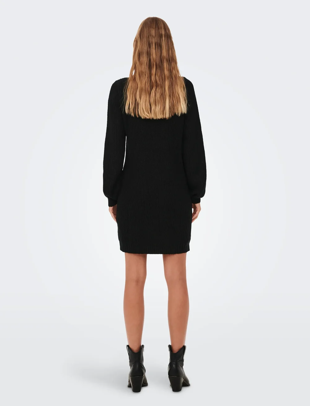JDY - JDYWHITNEY MEGAN L/S BOAT DRESS KNT NOOS - adītas kleitas - black - 3