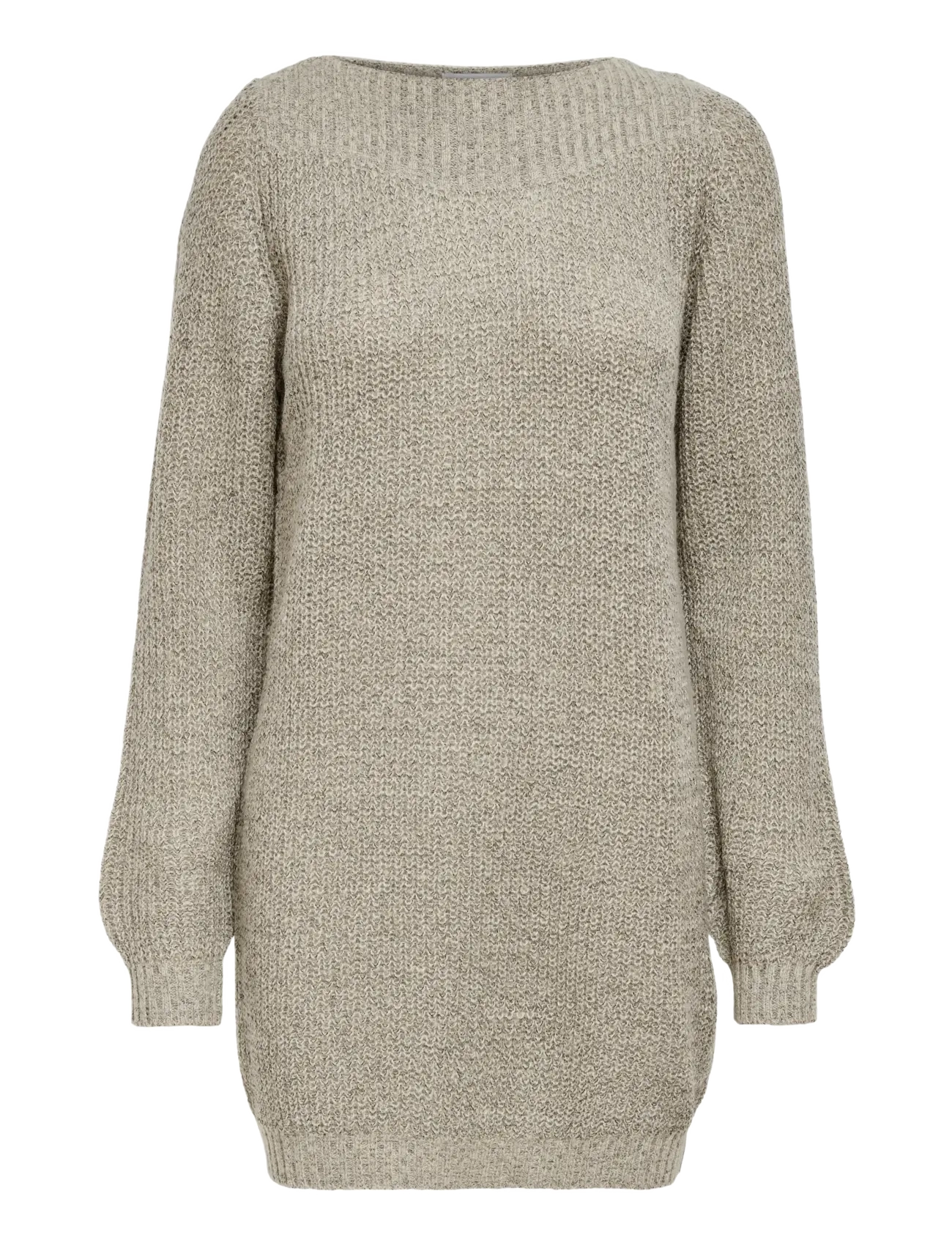 JDY JDYWHITNEY MEGAN L/S BOAT DRESS KNT NOOS - Kjoler - CEMENT / beige