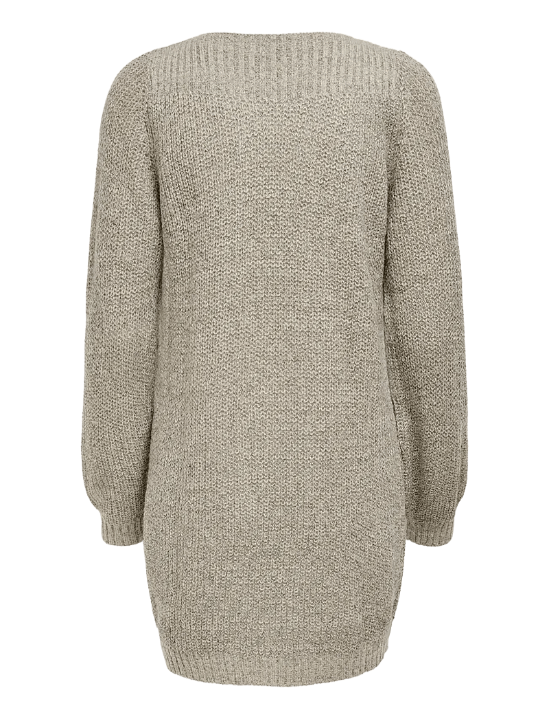 JDY - JDYWHITNEY MEGAN L/S BOAT DRESS KNT NOOS - knitted dresses - cement - 2