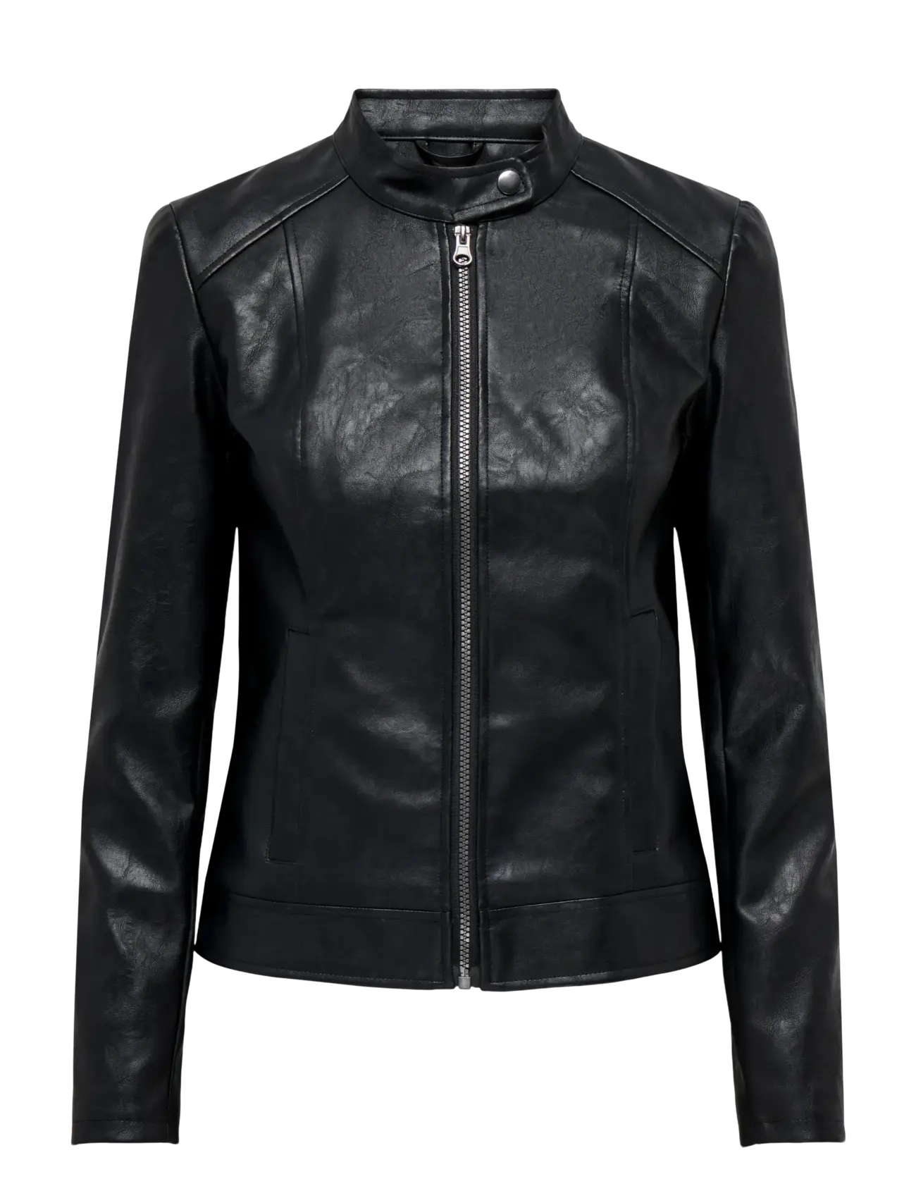 JDY JDYEMILY FAUX LEATHER JACKET OTW NOOS - Jakid ja mantlid - BLACK / black