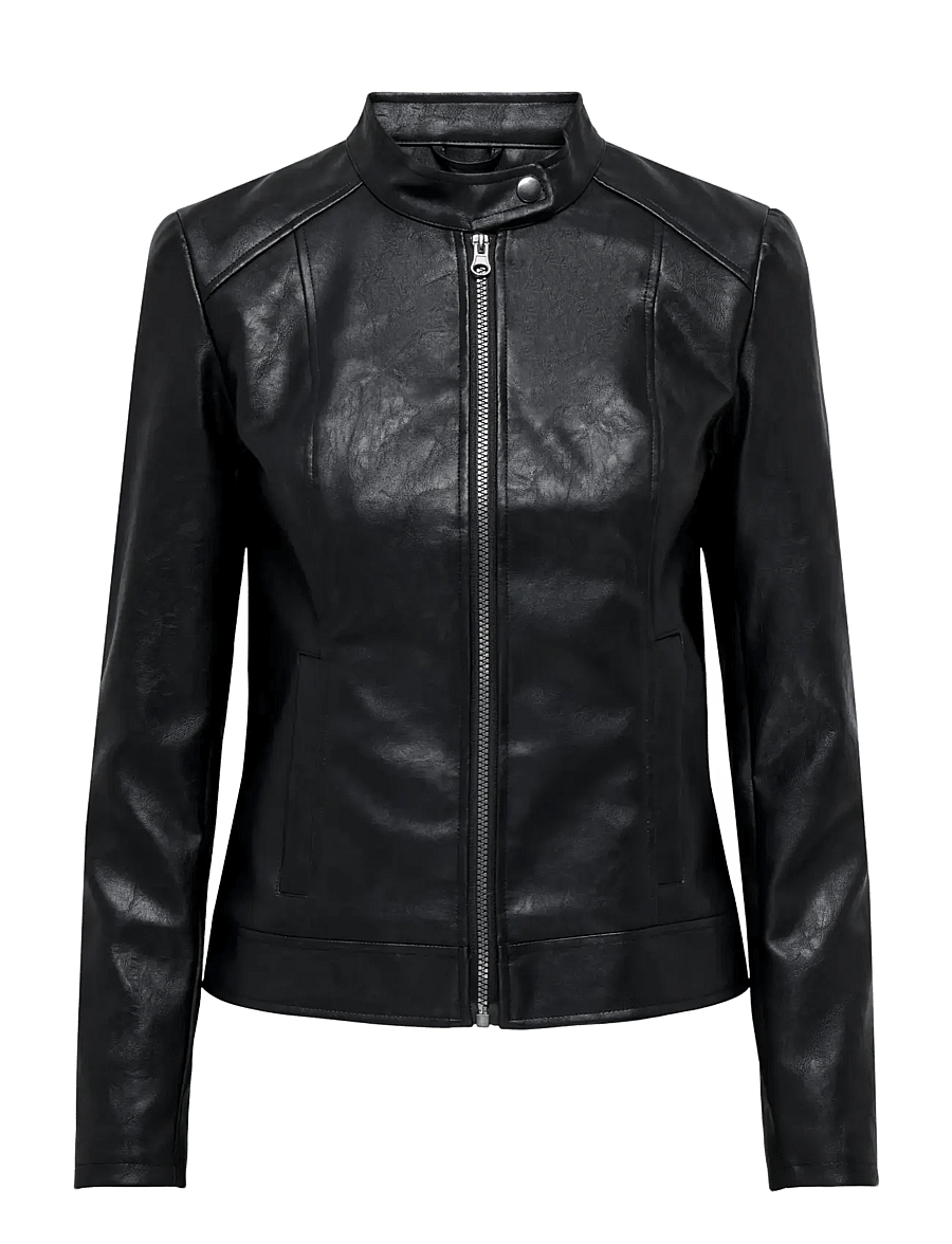 JDY - JDYEMILY FAUX LEATHER JACKET OTW NOOS - frühlingsjacken - black - 1