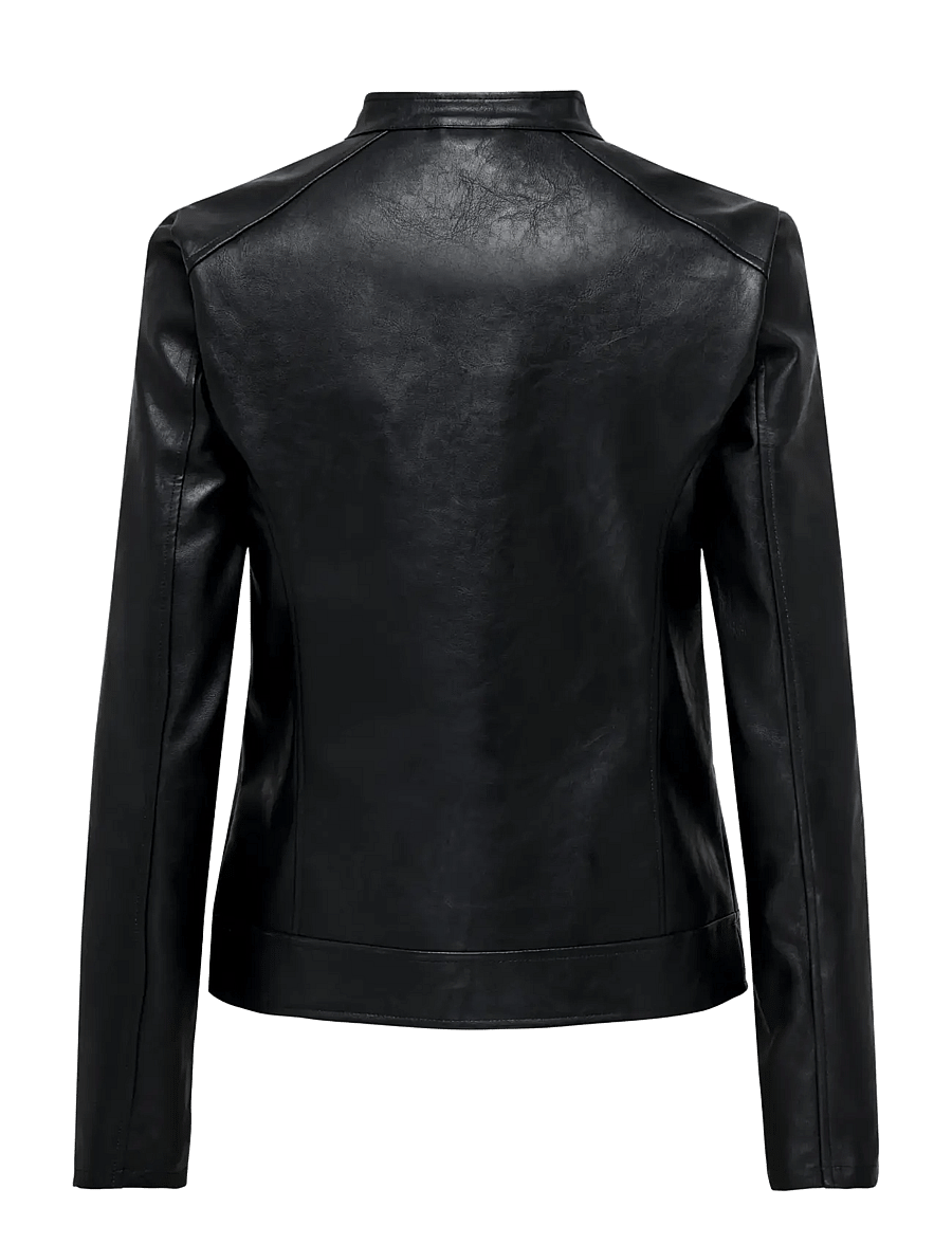 JDY - JDYEMILY FAUX LEATHER JACKET OTW NOOS - frühlingsjacken - black - 2