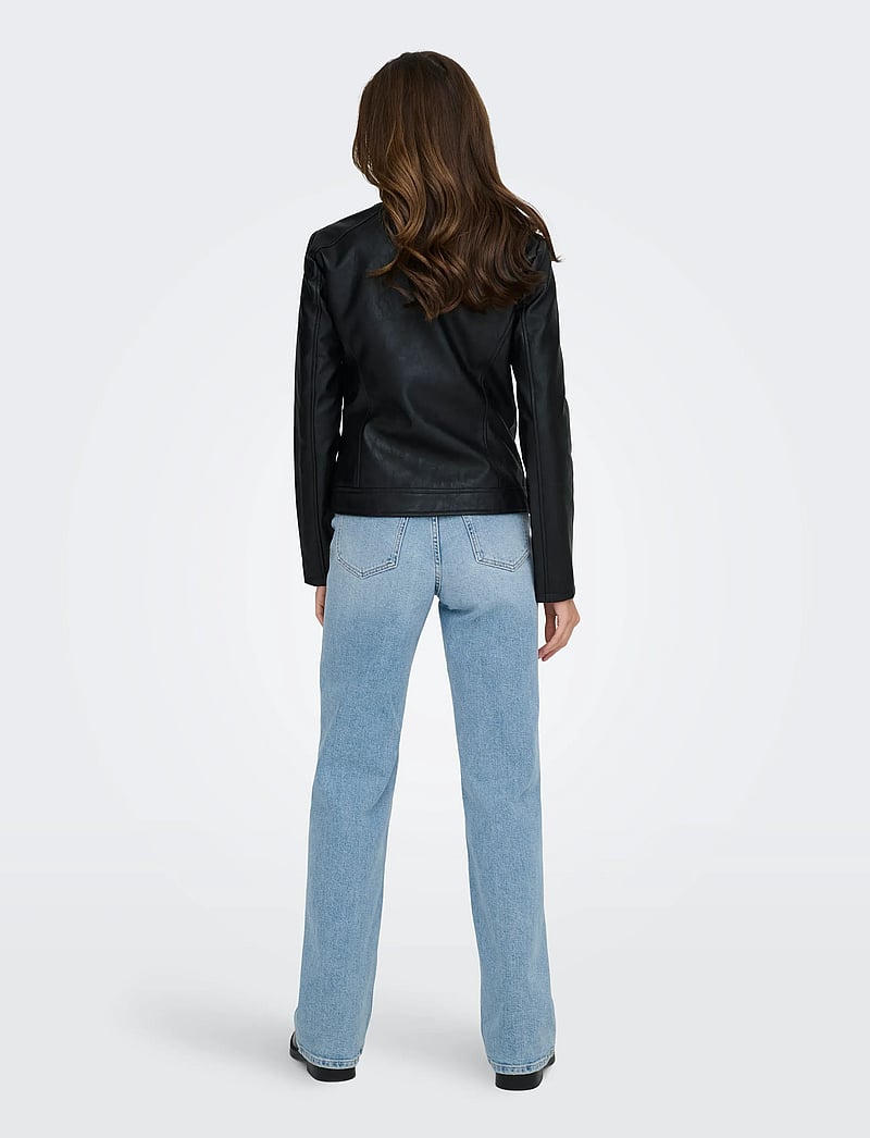 JDY - JDYEMILY FAUX LEATHER JACKET OTW NOOS - nahktagid - black - 3