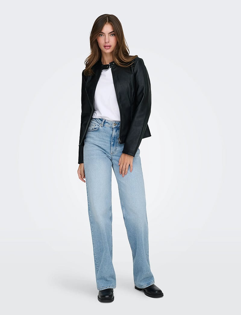 JDY - JDYEMILY FAUX LEATHER JACKET OTW NOOS - nahktagid - black - 4