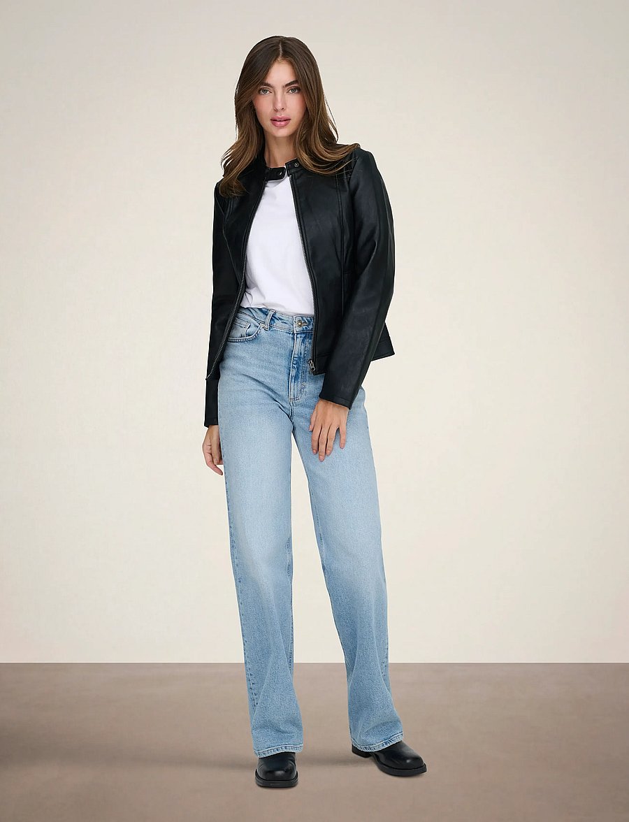 JDY - JDYEMILY FAUX LEATHER JACKET OTW NOOS - frühlingsjacken - black - 4