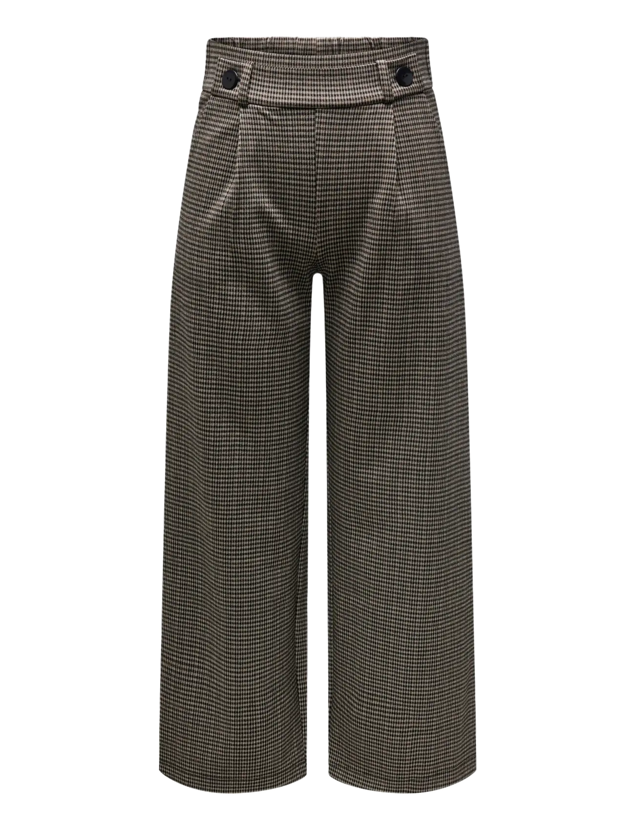 JDY JDYGEGGO MIA LONG CHECK PANT JRS NOOS - Byxor - COBBLESTONE / brown