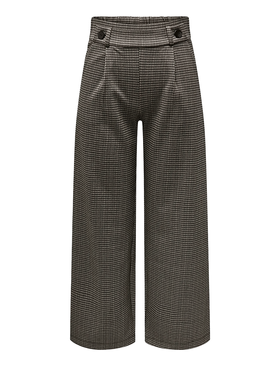 JDY - JDYGEGGO MIA LONG CHECK PANT JRS NOOS - pantalons larges - cobblestone - 1