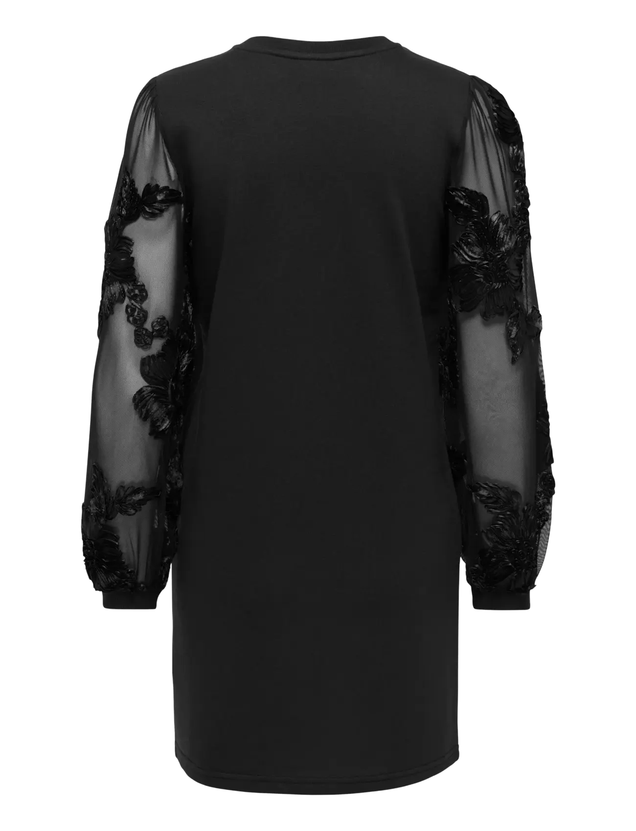 JDY - JDYFAIRVIEW LIFE L/S SWEAT DRESS JRS - kurze kleider - black - 2